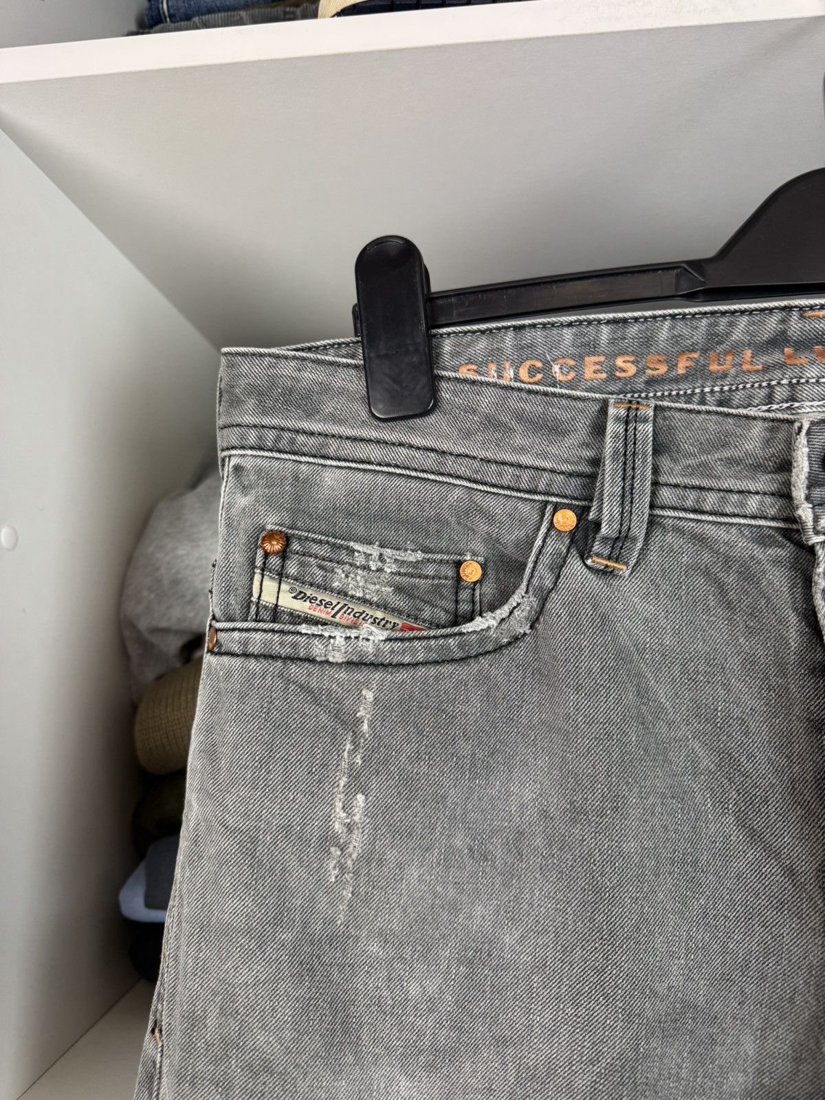 Diesel Diesel Thavar Distressed Denim Jeans Slim-Skinny Size US 31 - 4 Thumbnail