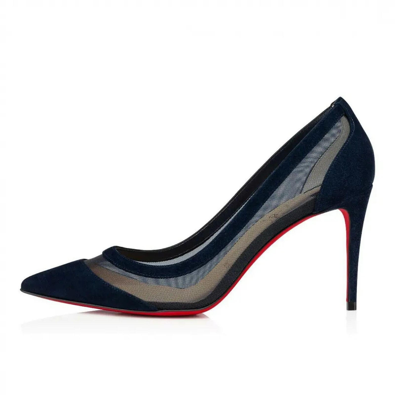 Christian Louboutin Christian Louboutin Galativi 85 Marine Blue Suede Mesh Size US 6 / IT 36 - 3 Thumbnail