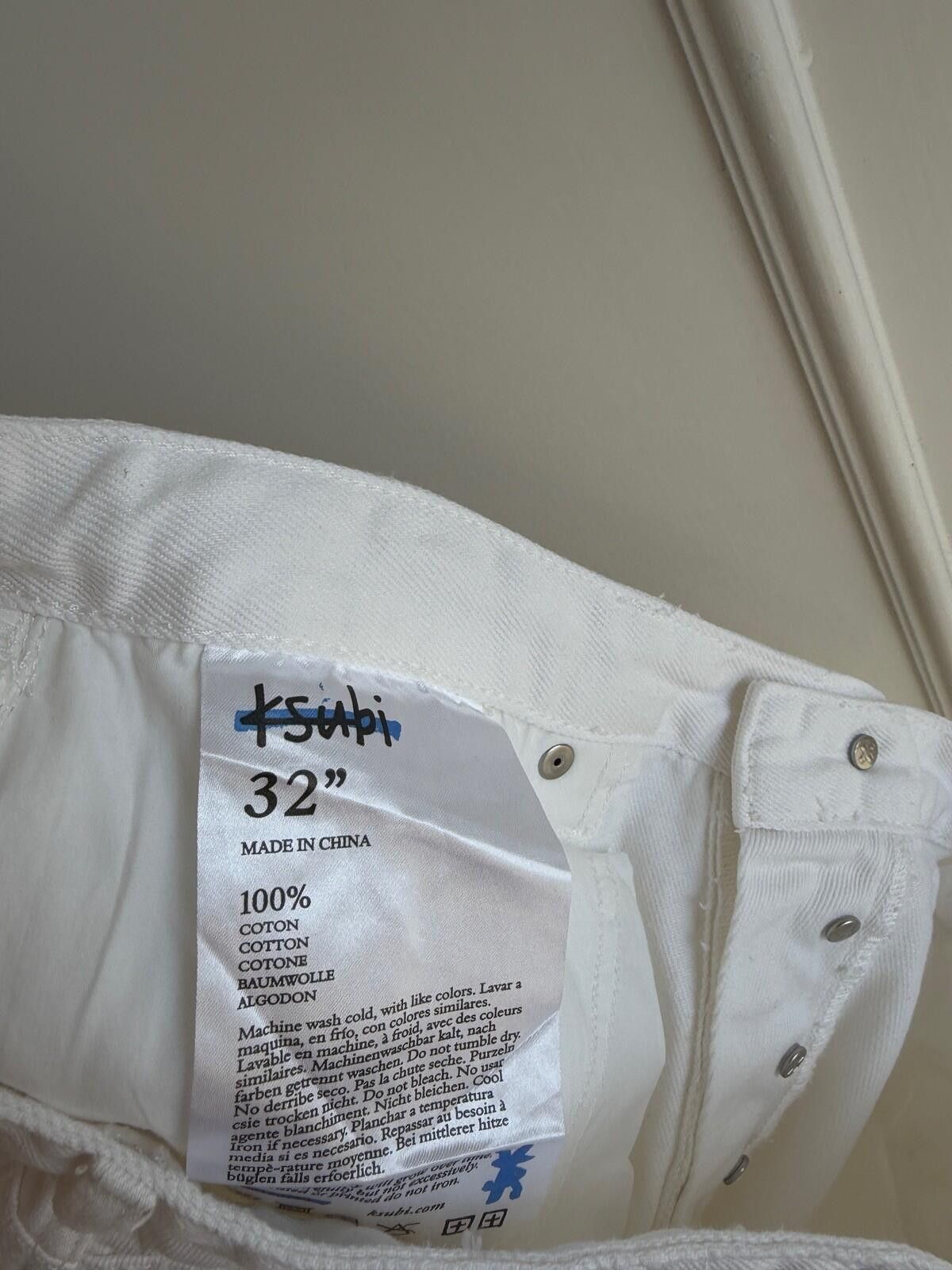 Ksubi new ksubi womens denim jeans brooklyn blanc sliced white 32 Size 32" / US 10 / IT 46 - 8 Thumbnail
