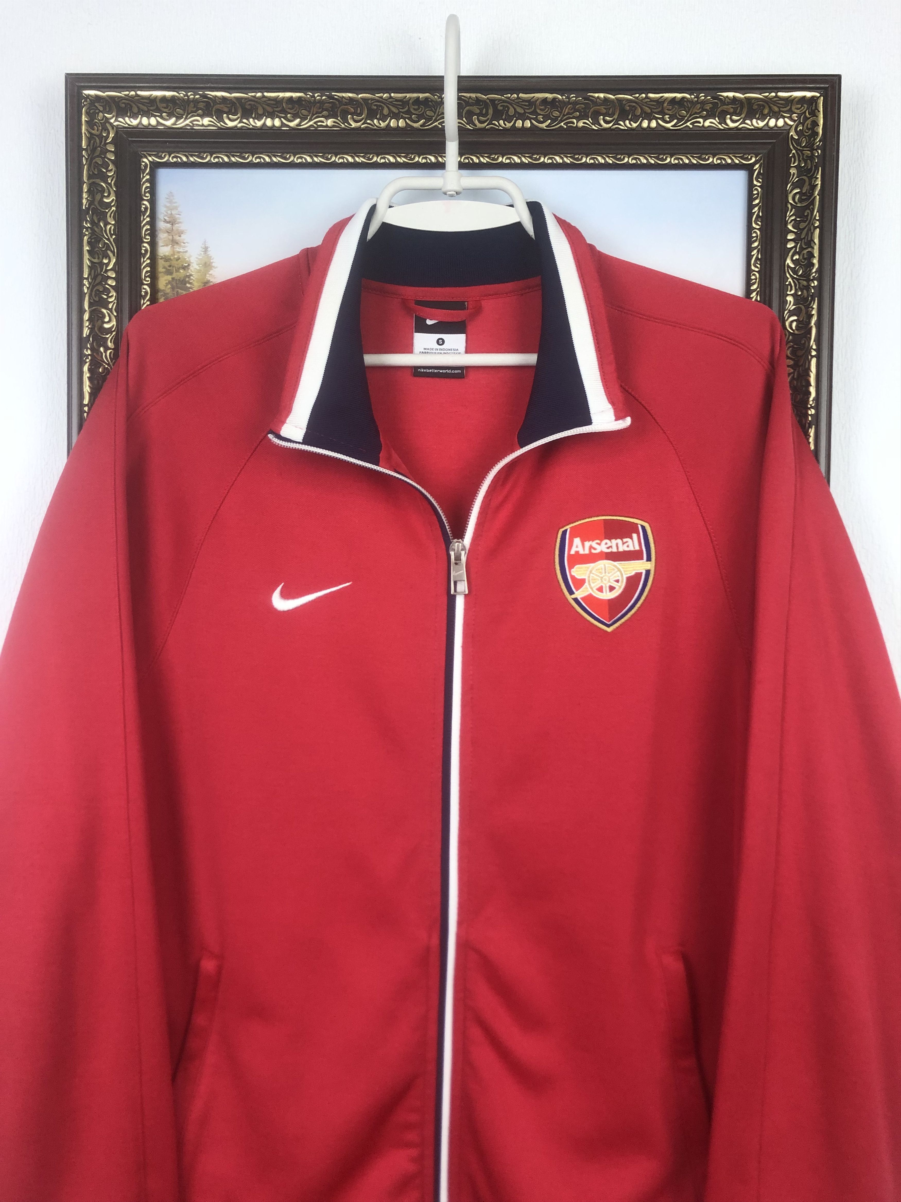 Nike Arsenal Nike Football Jacket Soccer Track Top Mens Zip Red Size US S / EU 44-46 / 1 - 2 Thumbnail