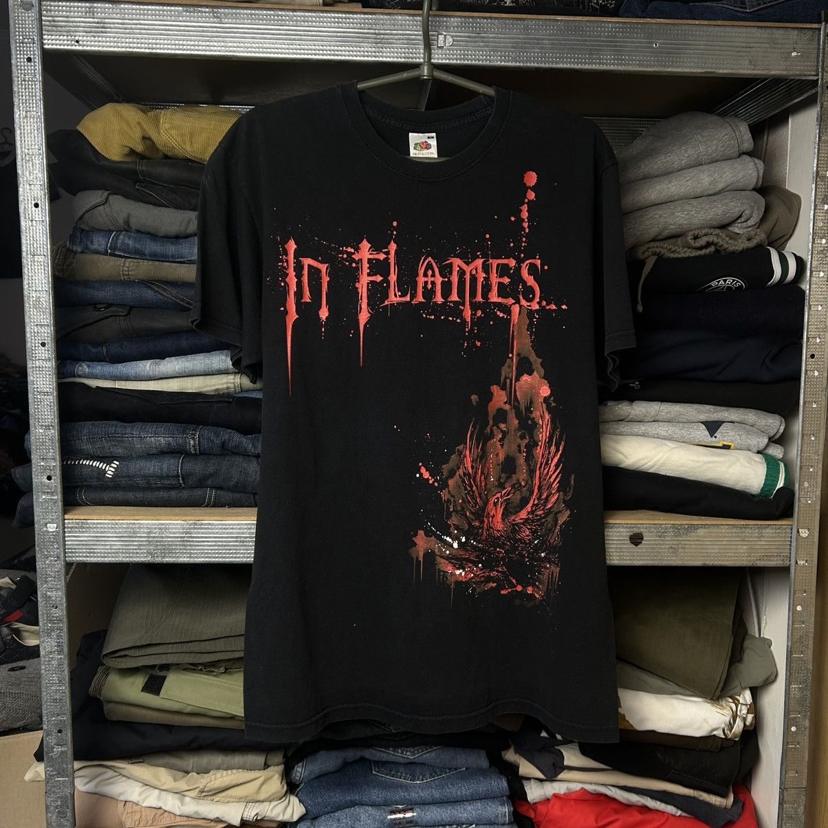 Band Tees Vintage In Flames Big Graphic Logo 2000’s rock band tee Size US M / EU 48-50 / 2 - 1 Thumbnail
