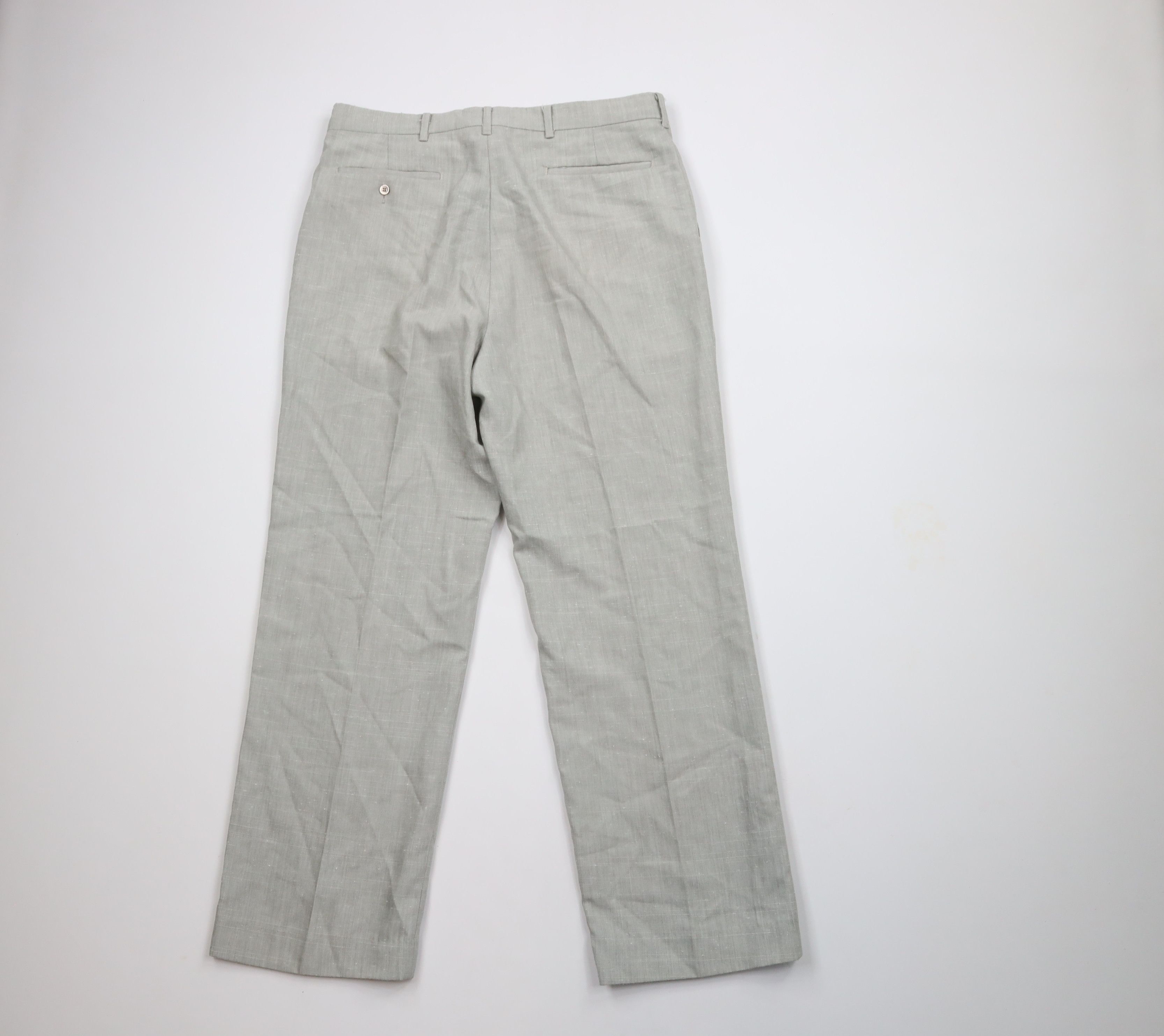 Vintage Vintage 70s Rockabilly Fleck Wide Leg Chinos Trousers Pants Size US 34 / EU 50 - 9 Thumbnail