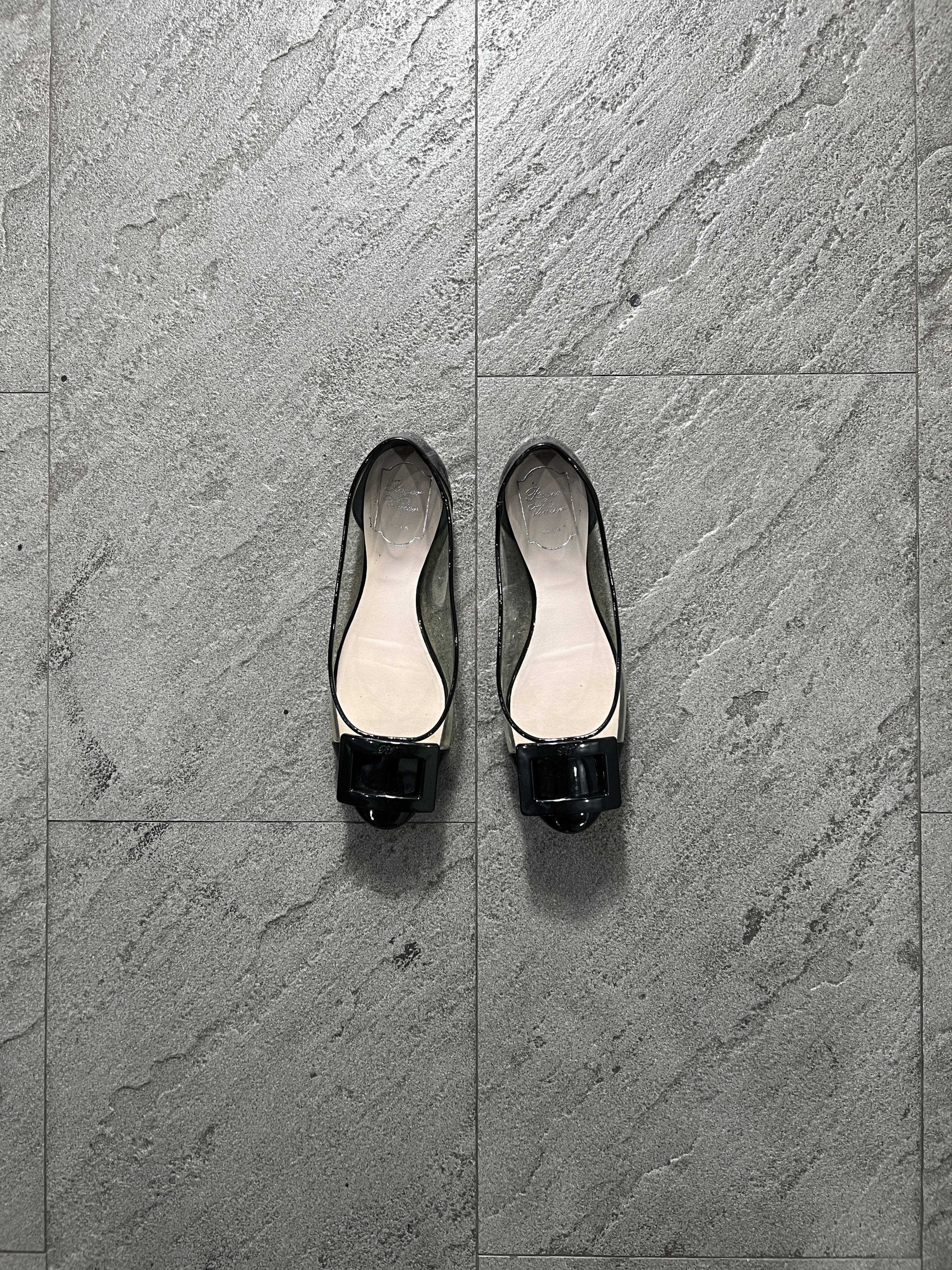 Roger Vivier Roger Vivier Clear PVC Gommette Flats Black 38 Size US 8 / IT 38 - 3 Thumbnail