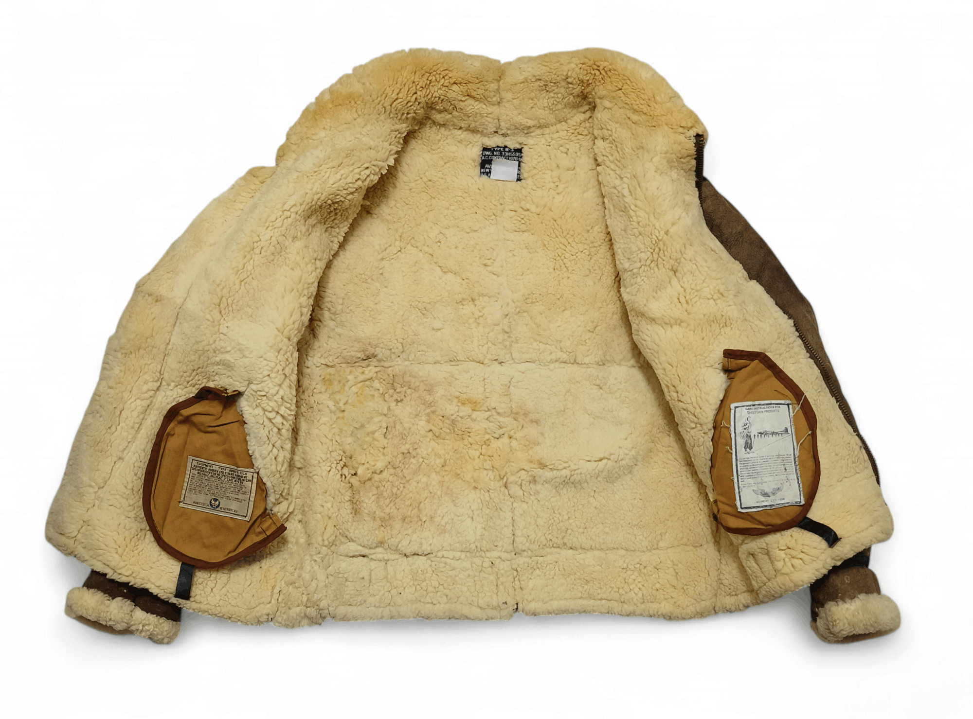 Avirex Vintage 80s Avirex Limited USA B-3 Shearling Leather Jacket Size US M / EU 48-50 / 2 - 2 Thumbnail