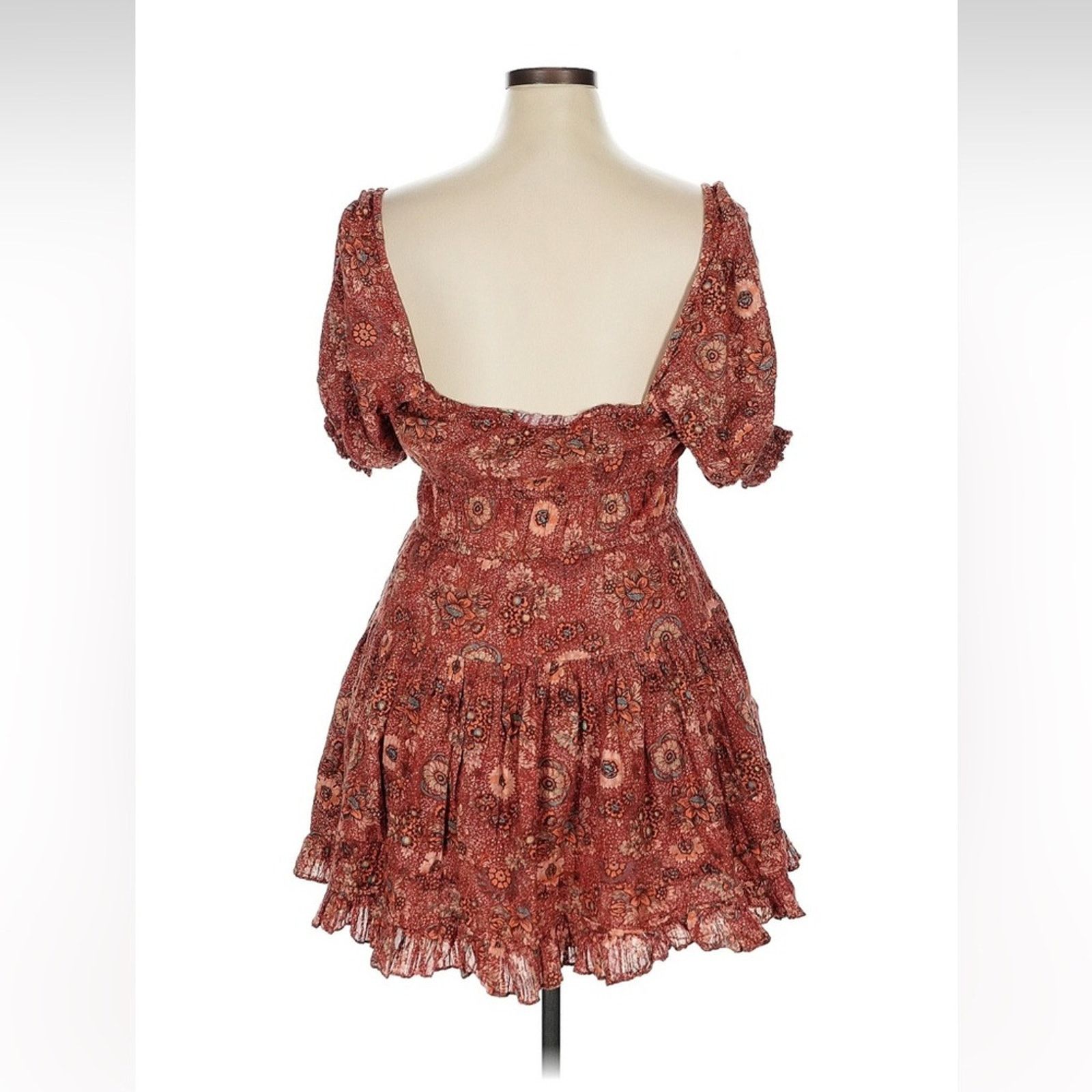 Ulla Johnson Ulla Johnson Juniper Dress - Size 4 - Brown/Red Size S / US 4 / IT 40 - 6 Thumbnail