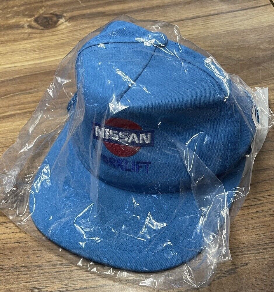 Vintage Nissan Forklift Trucker Vtg Blue Wearguard Embroidered Hat Size ONE SIZE - 2 Thumbnail