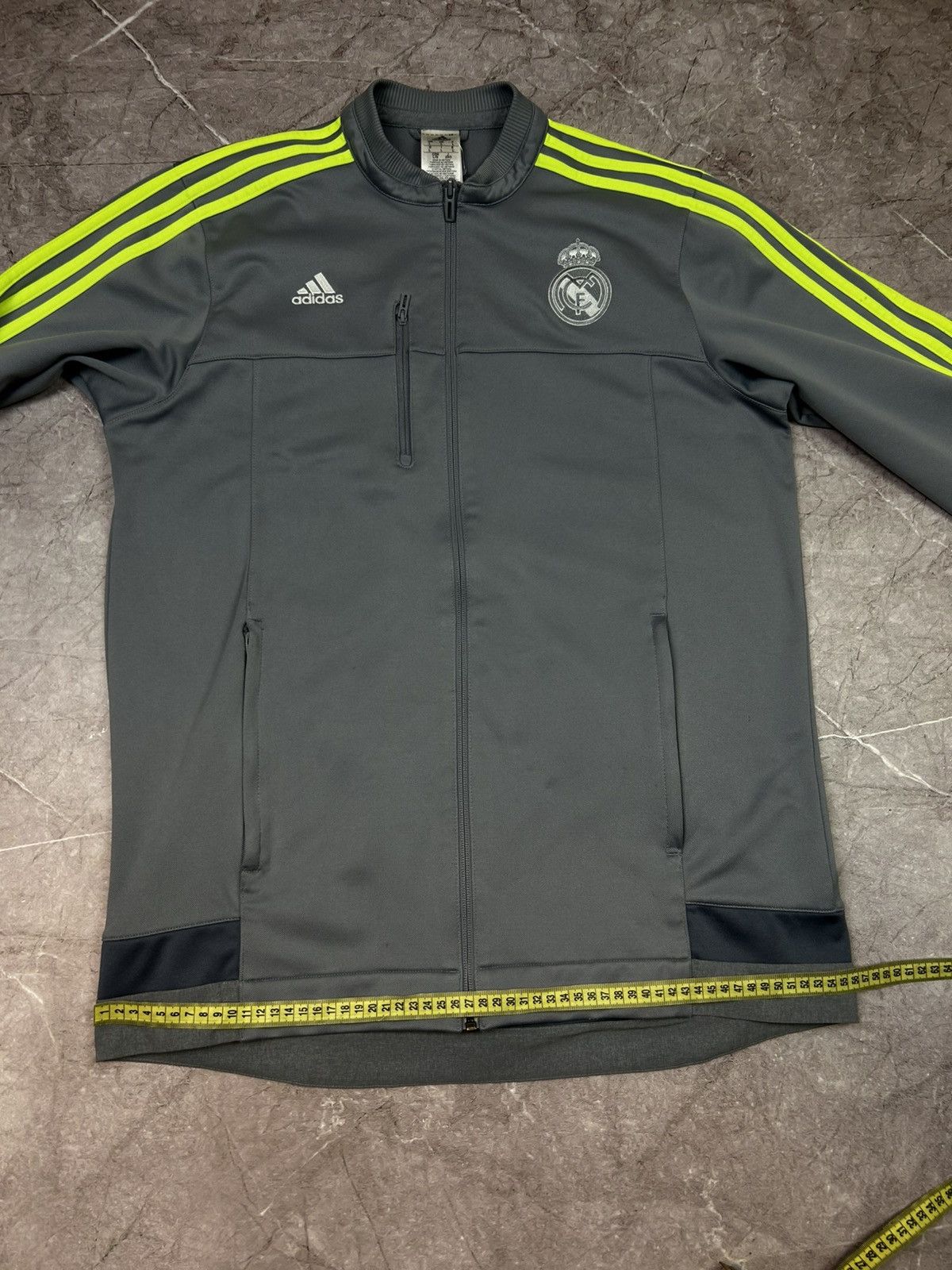 Adidas Adidas Real Madrid gray zip up soccer football track jacket Size US L / EU 52-54 / 3 - 12 Thumbnail