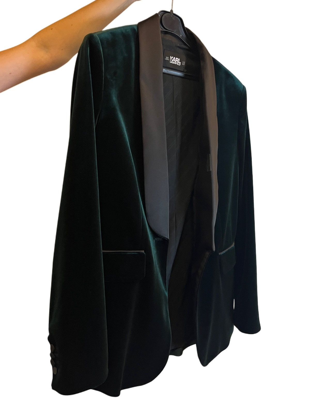Karl Lagerfeld Karl Lagerfeld - Green Velvet Blazer - Tops&Bottoms Size S / US 4 / IT 40 - 4 Thumbnail