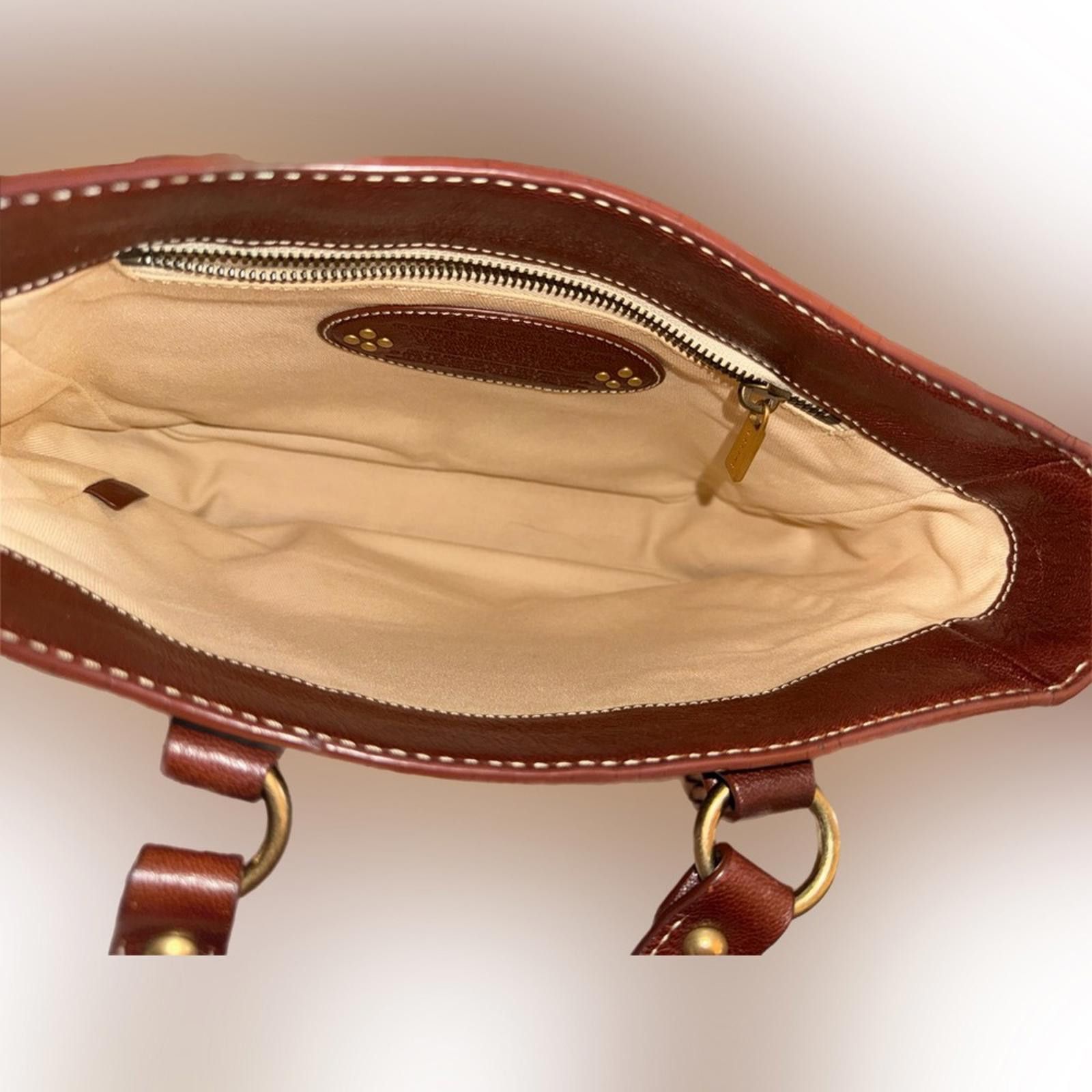 Celine EUC Celine Red and Brown Tote Bag Size ONE SIZE - 5 Thumbnail