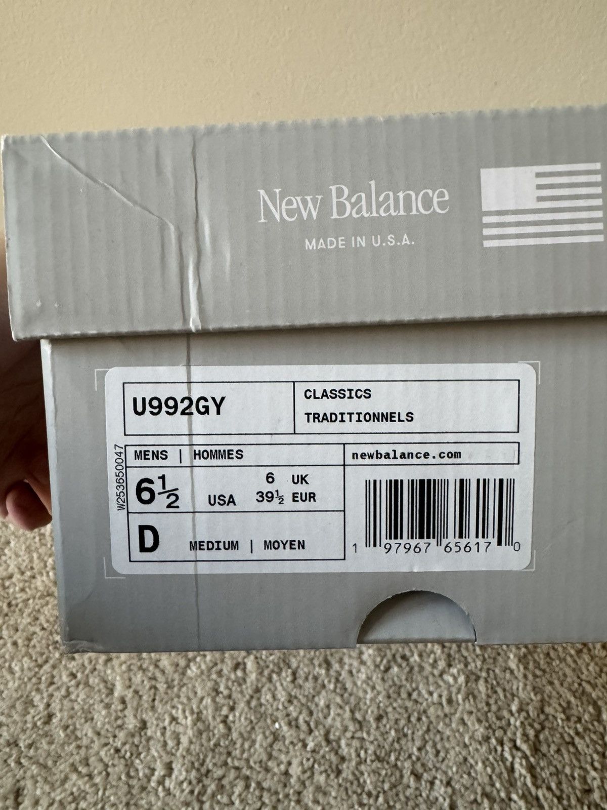 New Balance 992 Size US 6.5 / EU 39-40 - 4 Thumbnail
