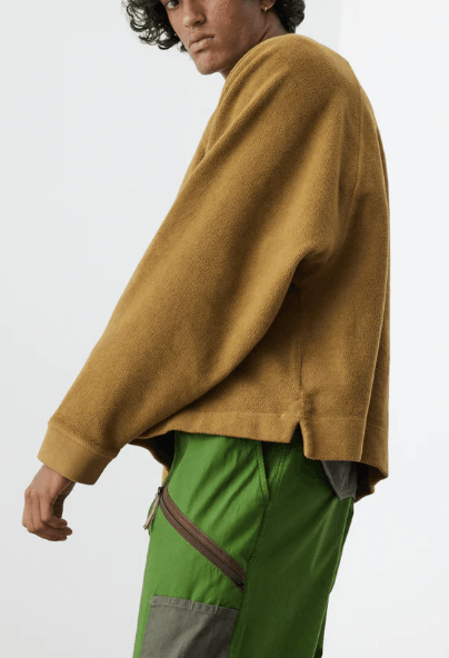Acne Studios Farmy Teddy Crew Sweat, Dusty Green Size US M / EU 48-50 / 2 - 9 Thumbnail