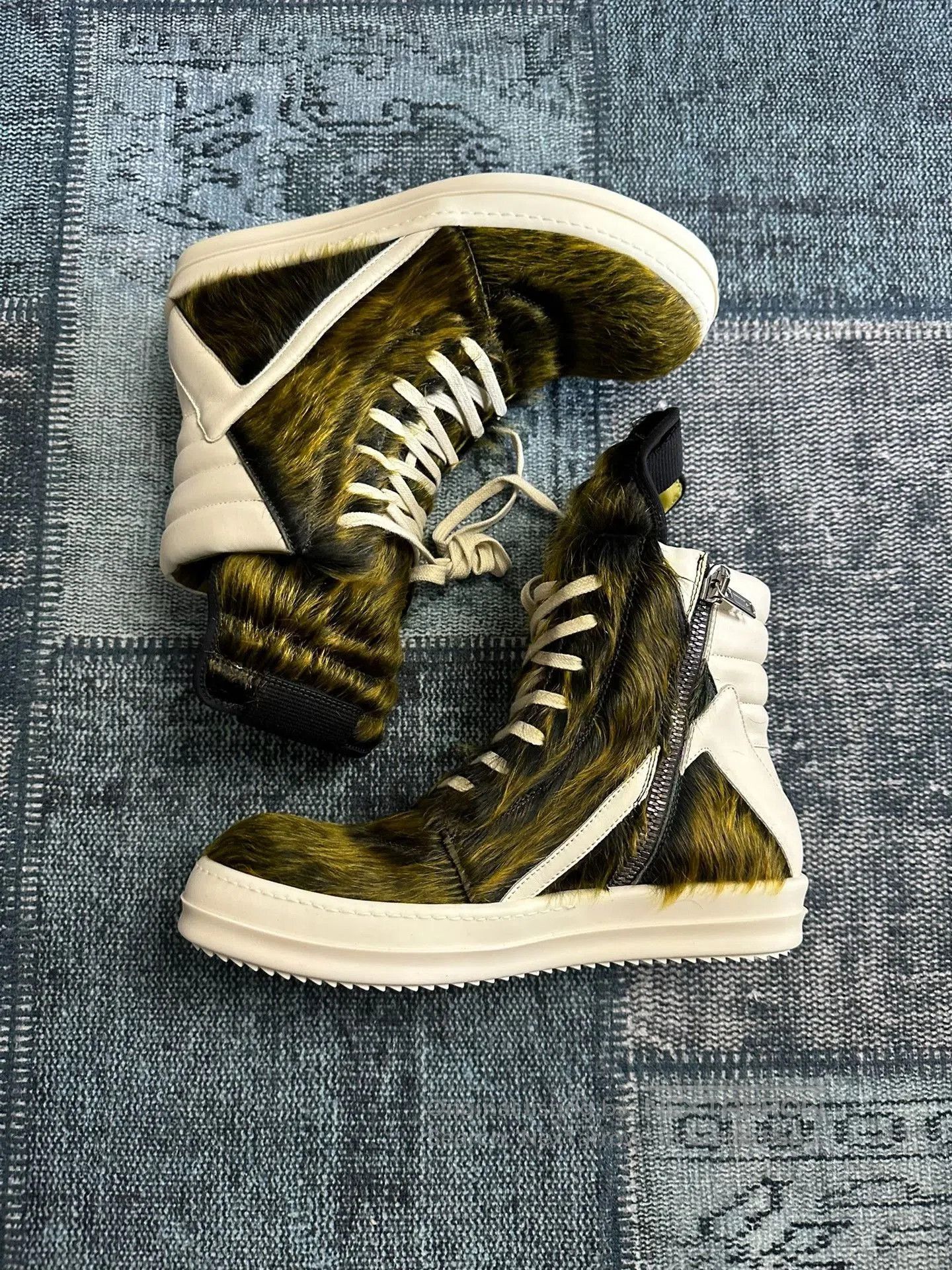 Rick Owens Rick Owens 23AW Luxor Acid Green Horsehair. Size US 8 / EU 41 - 1 Thumbnail