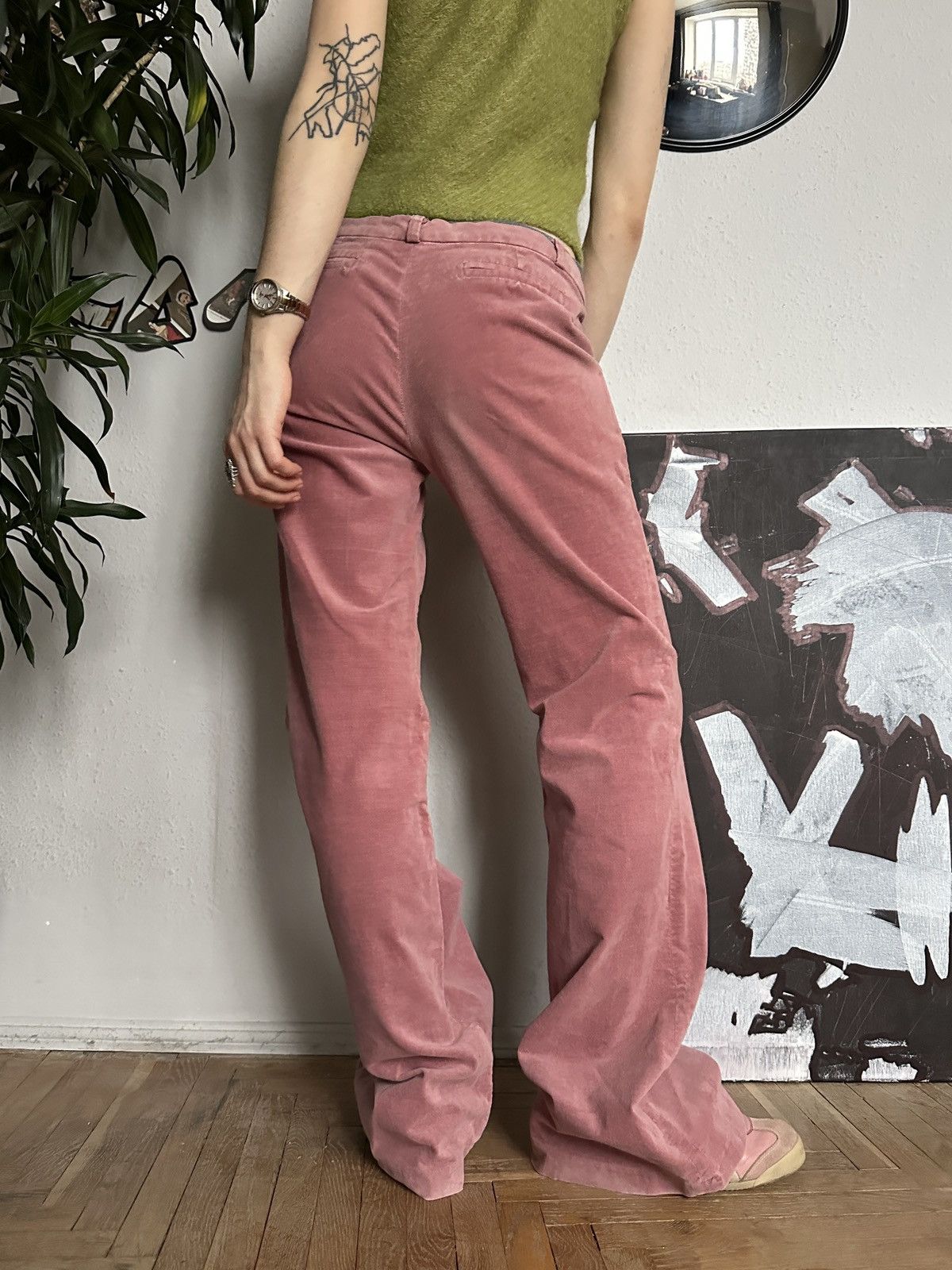 Japanese Brand × Seditionaries Glamour Y2K 2000s Flared Wide Leg Velvet Corduroy Pants Size 30" / US 8 / IT 44 - 7 Thumbnail