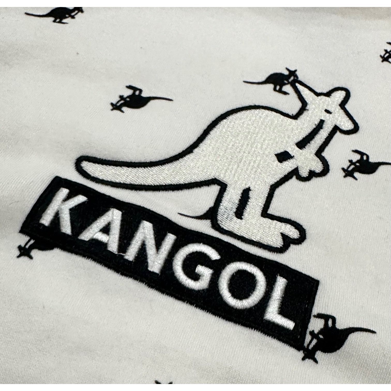 Kangol Kangol Men's Hoodie All Over Print Sweatshirt in Off White Size US M / EU 48-50 / 2 - 2 Thumbnail