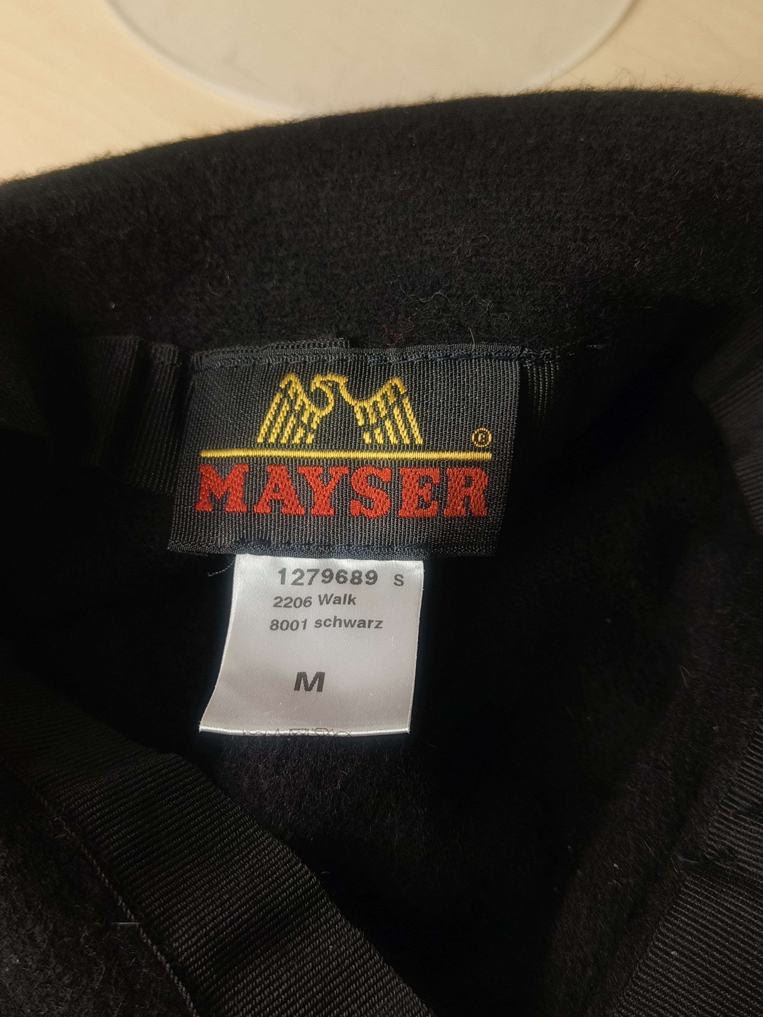 Vintage Mayser Black Wool Vtg Italian Made 1920s Style Women's Hat Size ONE SIZE - 2 Thumbnail