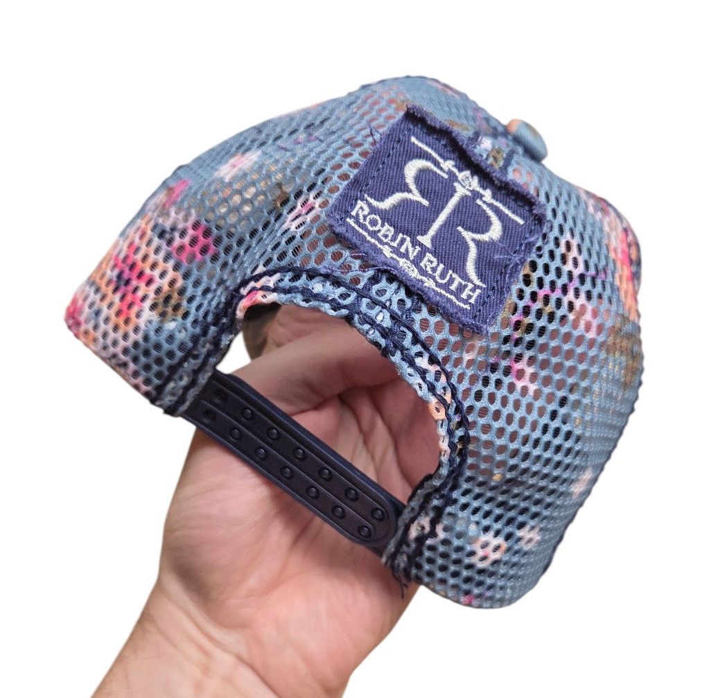 Robin Ruth Robin Ruth Sweden Floral Flowers Trucker Hat Cap Size ONE SIZE - 4 Thumbnail