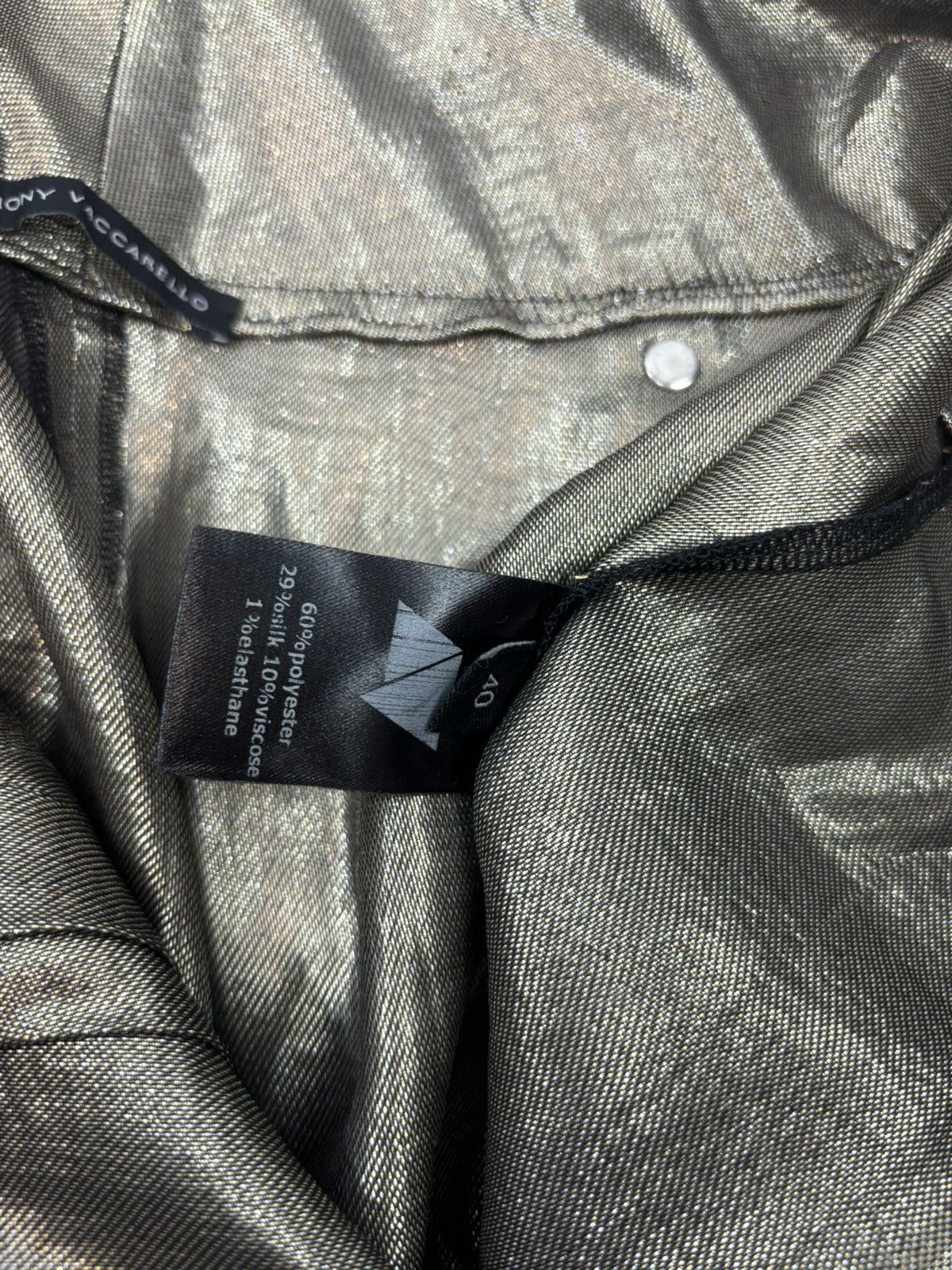 Anthony Vaccarello ARCHIVE Anthony Vaccarello Metallic Runway Pants Size 28" / US 6 / IT 42 - 5 Thumbnail