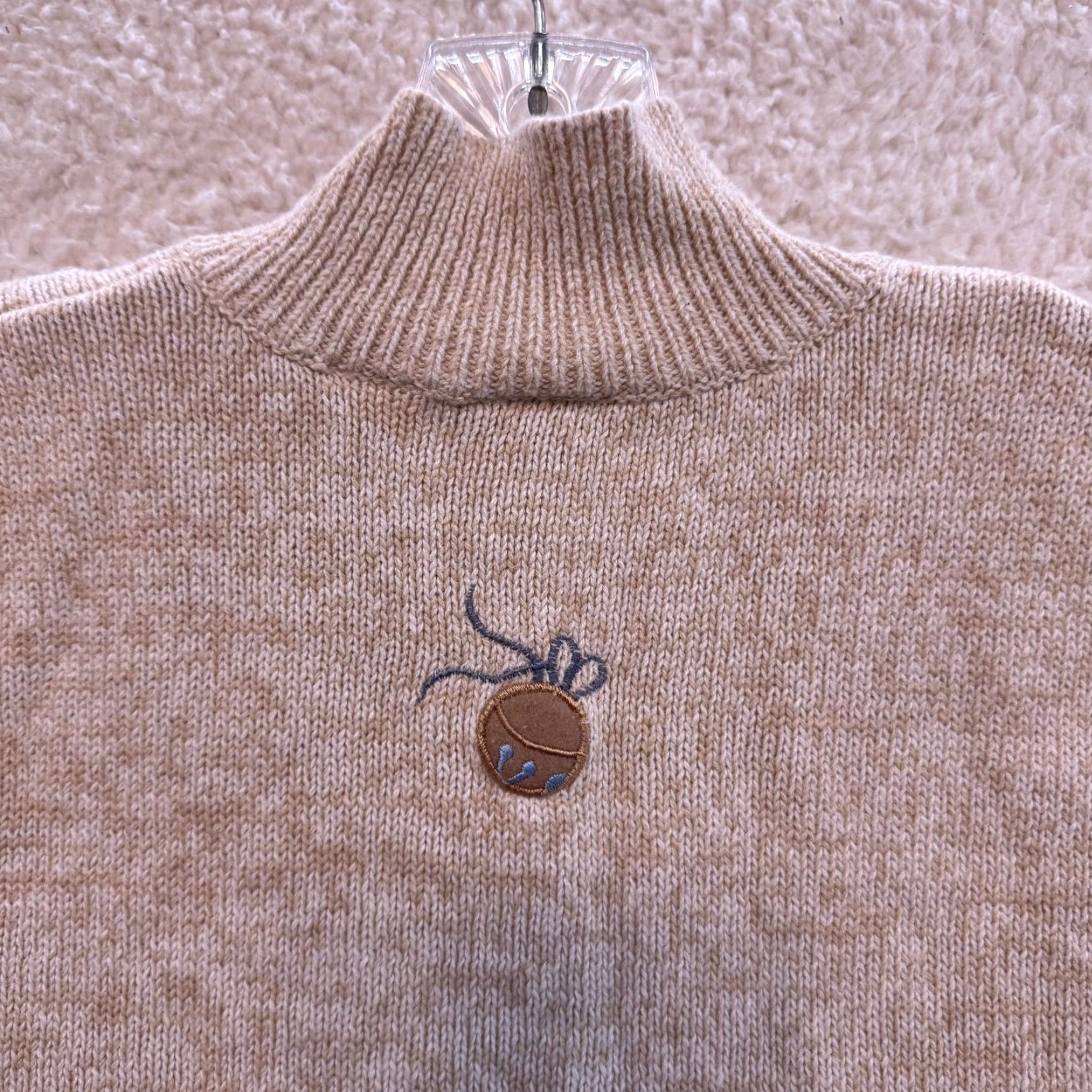 Vintage VINTAGE Pappagallo Christmas Sweater Vest Shirt Women Medium Beige Mock Neck Knit Snowman Winter Size M / US 6-8 / IT 42-44 - 5 Thumbnail