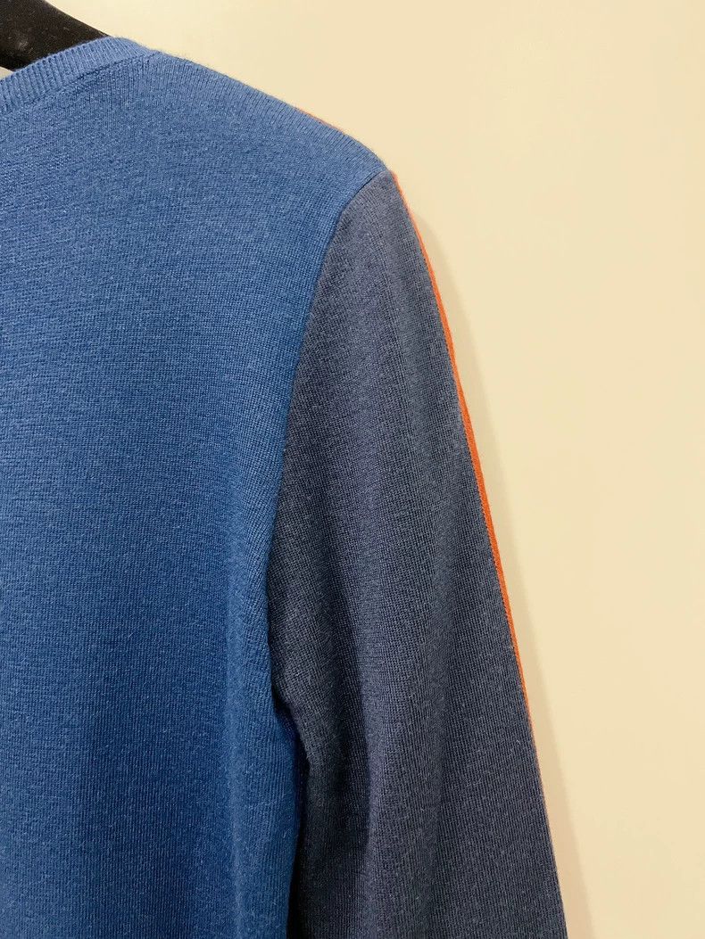 Loro Piana LORO PIANA Dark blue multicolored velvet knit sweater top Size M / US 6-8 / IT 42-44 - 6 Thumbnail