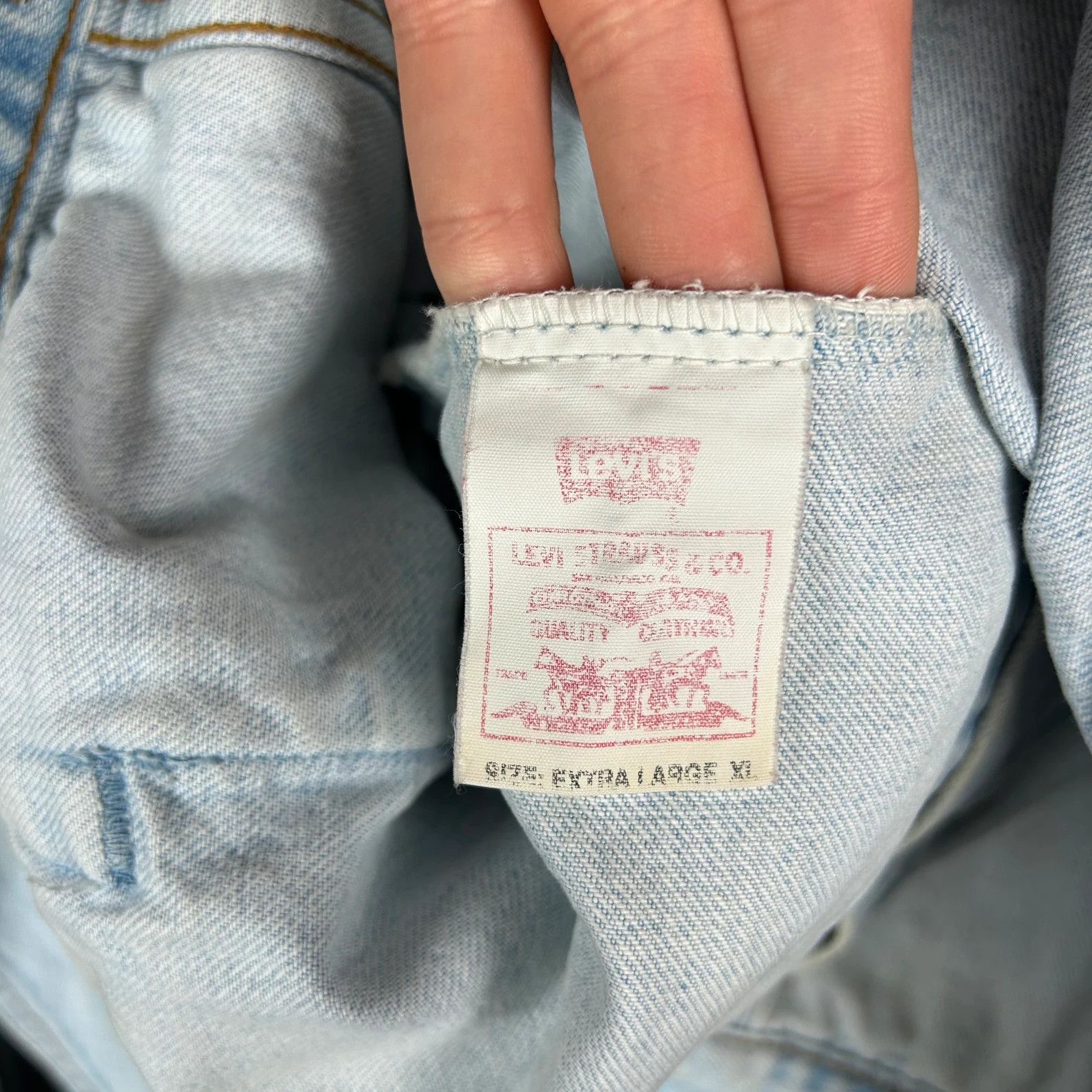Levi's Levis denim jacket vintage 90s jasno baby blue denim Size US XL / EU 56 / 4 - 10 Thumbnail