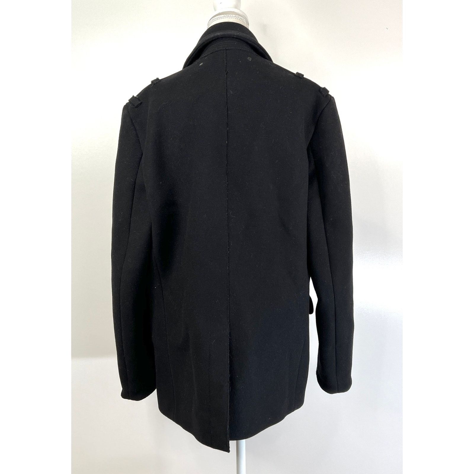 Marc by Marc Jacobs Marc by Marc Jacobs Wool Double Breasted Peacoat Black Size XL / US 12-14 / IT 48-50 - 9 Thumbnail