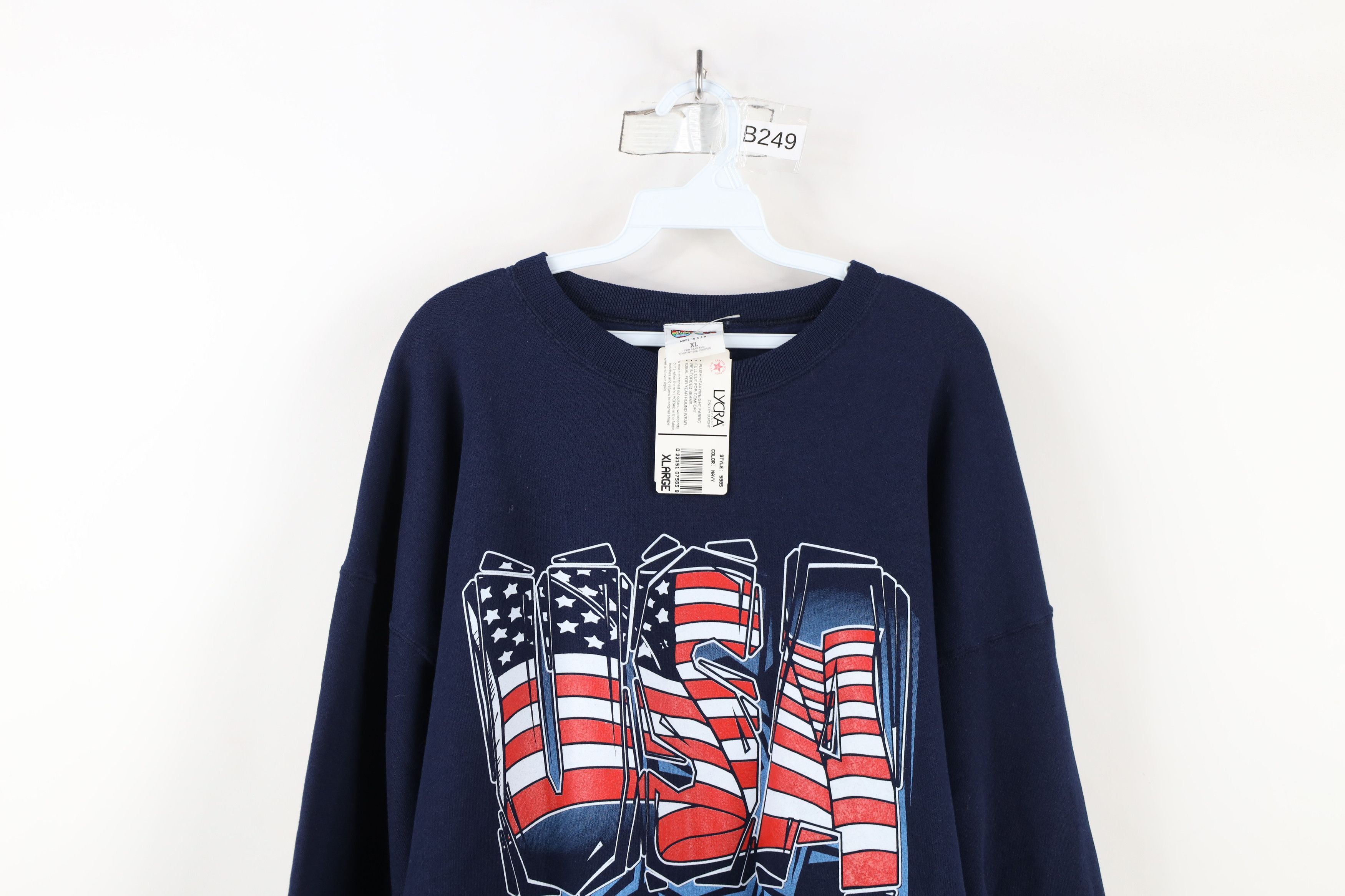 Vintage Deadstock Vintage 90s Streetwear American Pride Sweatshirt Size US XL / EU 56 / 4 - 2 Thumbnail