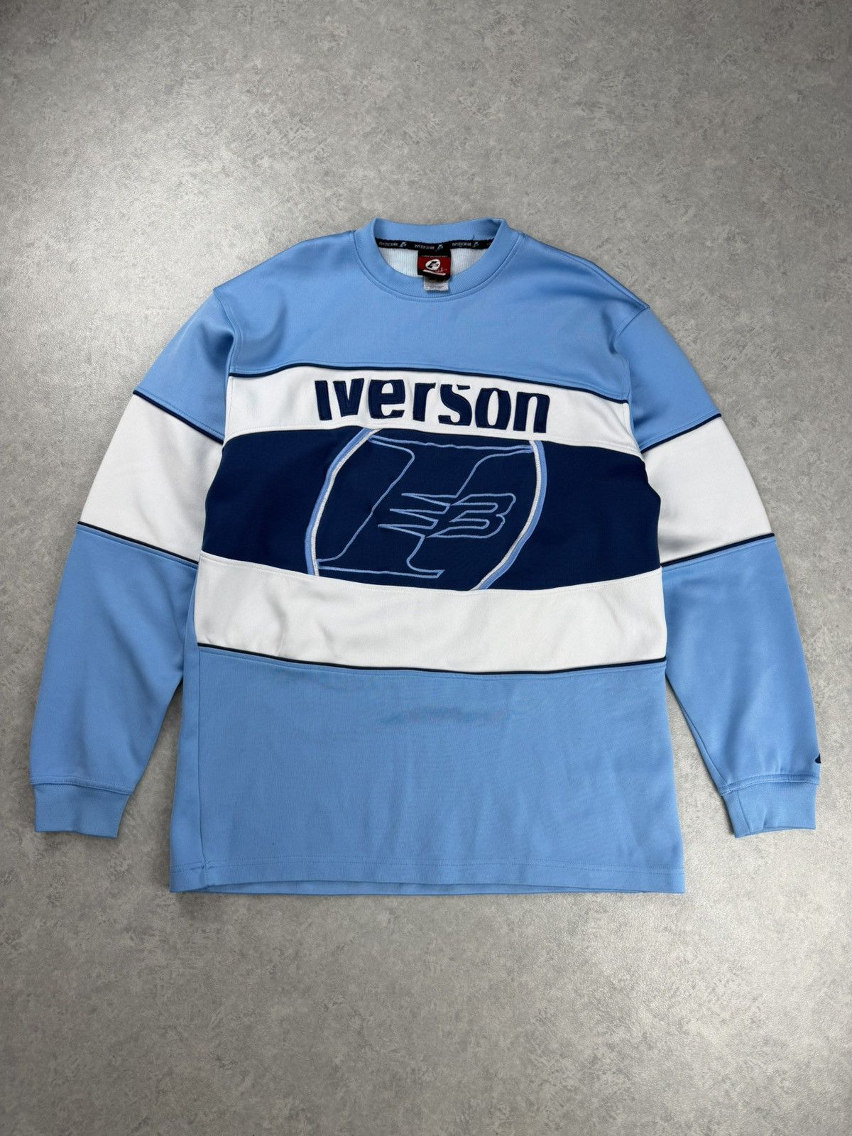 Vintage Vintage Reebok Iverson Jersey Long Sleeve Blue Size M Y2K Size US M / EU 48-50 / 2 - 1 Thumbnail