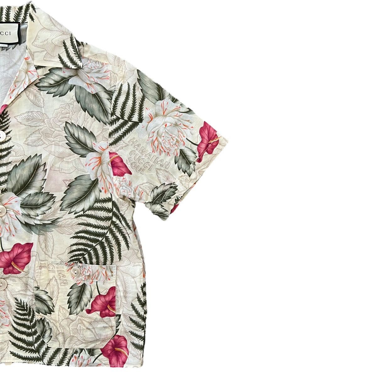 Gucci GUCCI 2020SS Cotton Hawaiian Print S/S Bowling Shirt Size US S / EU 44-46 / 1 - 3 Thumbnail
