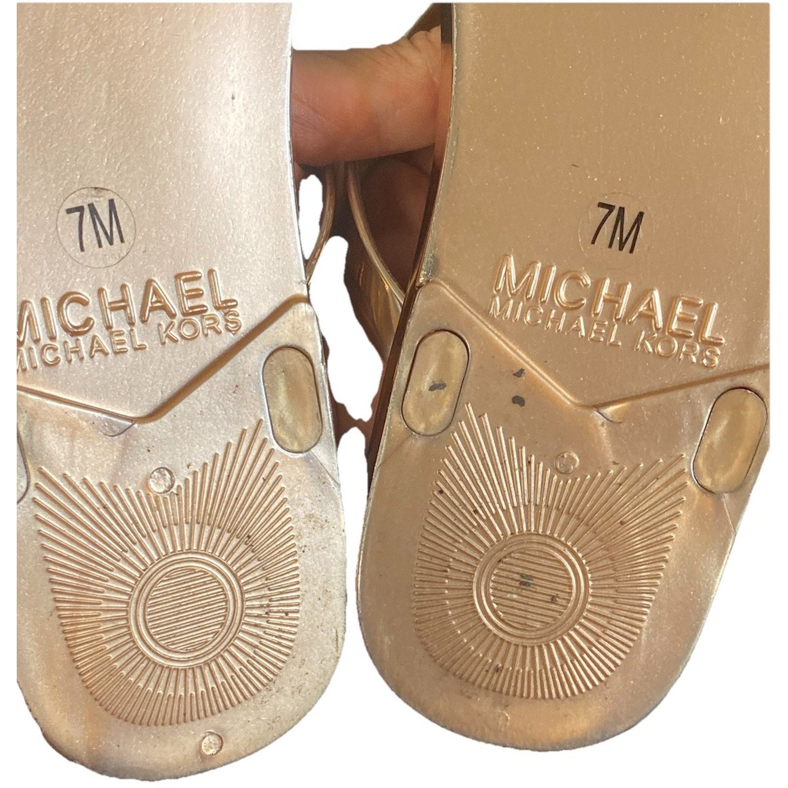 Michael Kors Michael Michael Kors Jet Sz 7 Rose Gold Grape Cluster Sandal Size US 7 / IT 37 - 9 Thumbnail