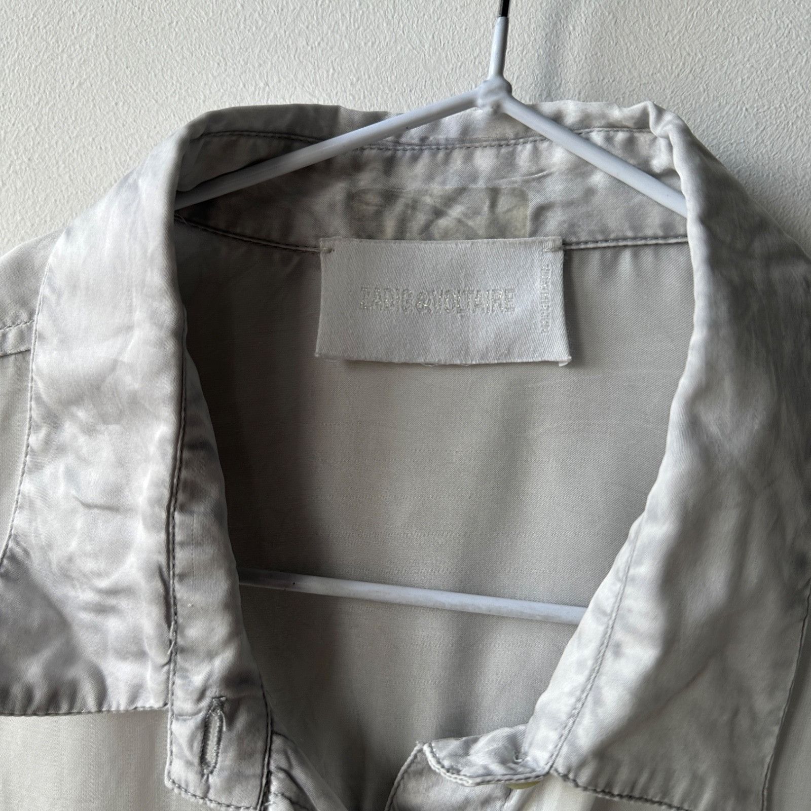 Zadig & Voltaire Zadig & Voltaire Oversized Satin Shirt Blouse 9444AC Size L / US 10 / IT 46 - 3 Thumbnail