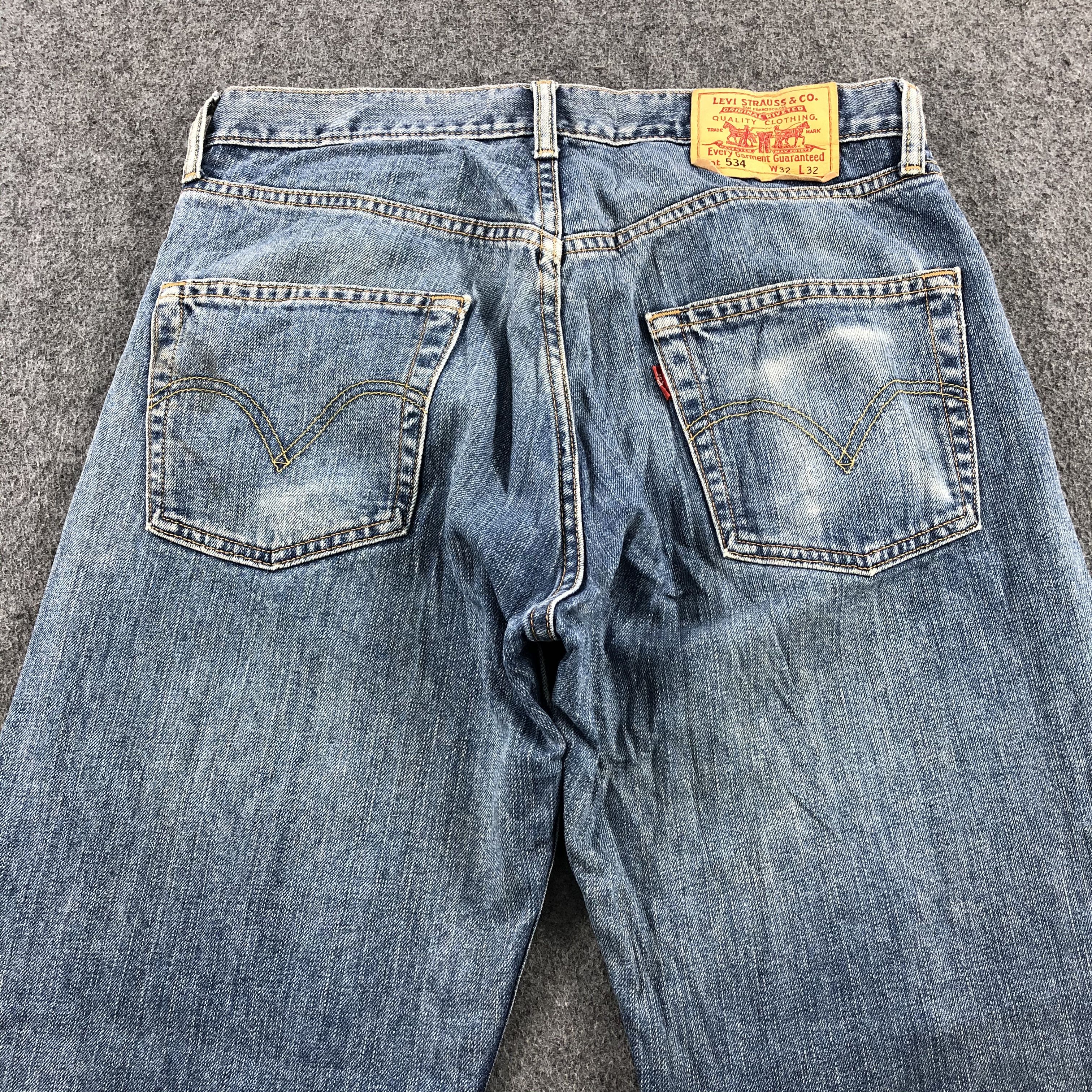 Levi's × Vintage Vintage 90s Blue Wash Levis 534 Jeans-JM2067 Size US 32 / EU 48 - 4 Thumbnail
