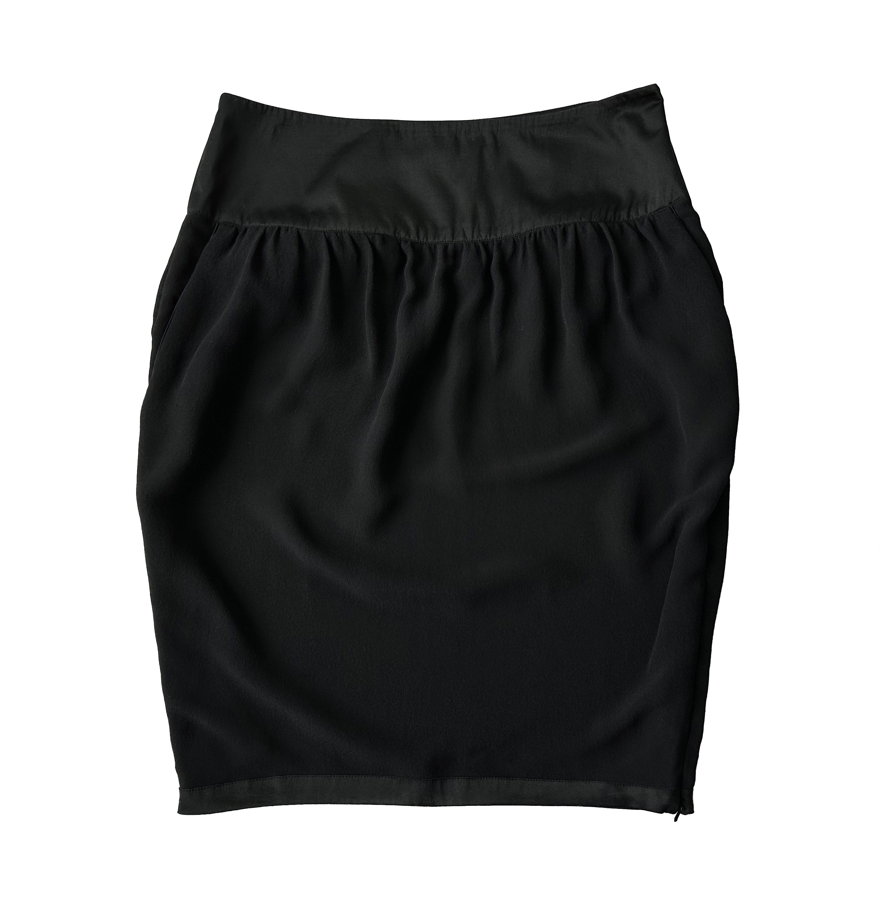 H&M × Stella McCartney Stella McCartney × H&M black silk skirt Size 26" / US 2 / IT 38 - 1 Thumbnail