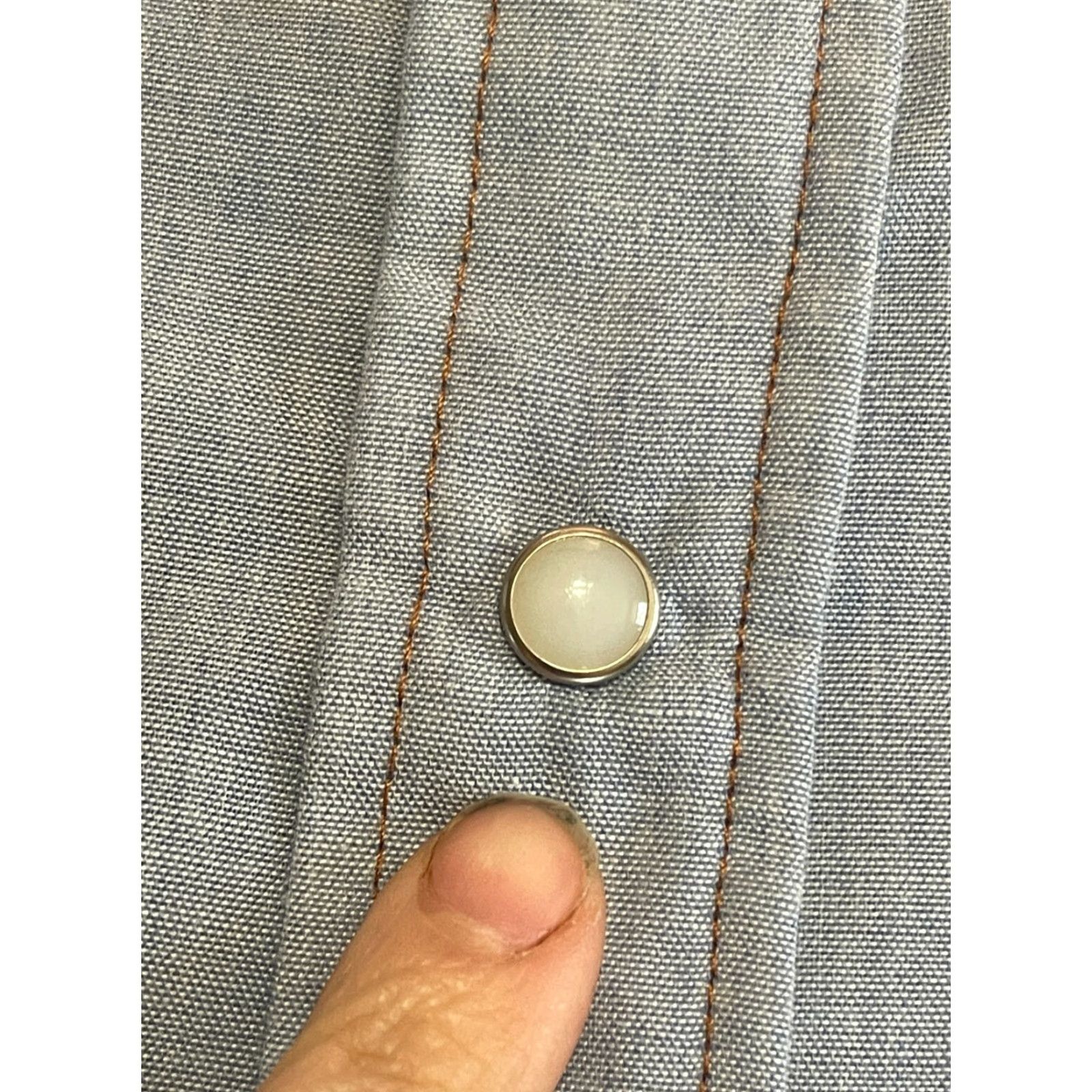 Wrangler Wrangler Shirt Men's 17.5-35 Blue Long Sleeve Western Pearl Snap Button-Up Pockets Regular Size Type: Regular Timing: N/A Size US XXL / EU 58 / 5 - 5 Thumbnail