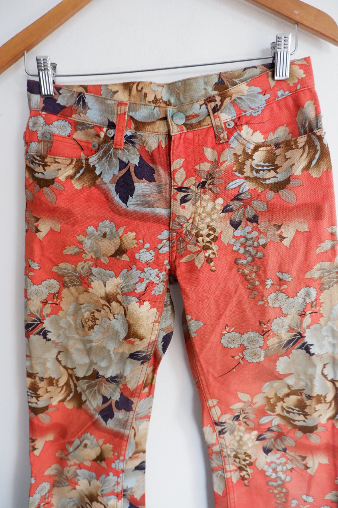 Beauty Beast Vintage Glamdy Japan Floral Printed Flared Pants Size US 28 / EU 44 - 4 Thumbnail