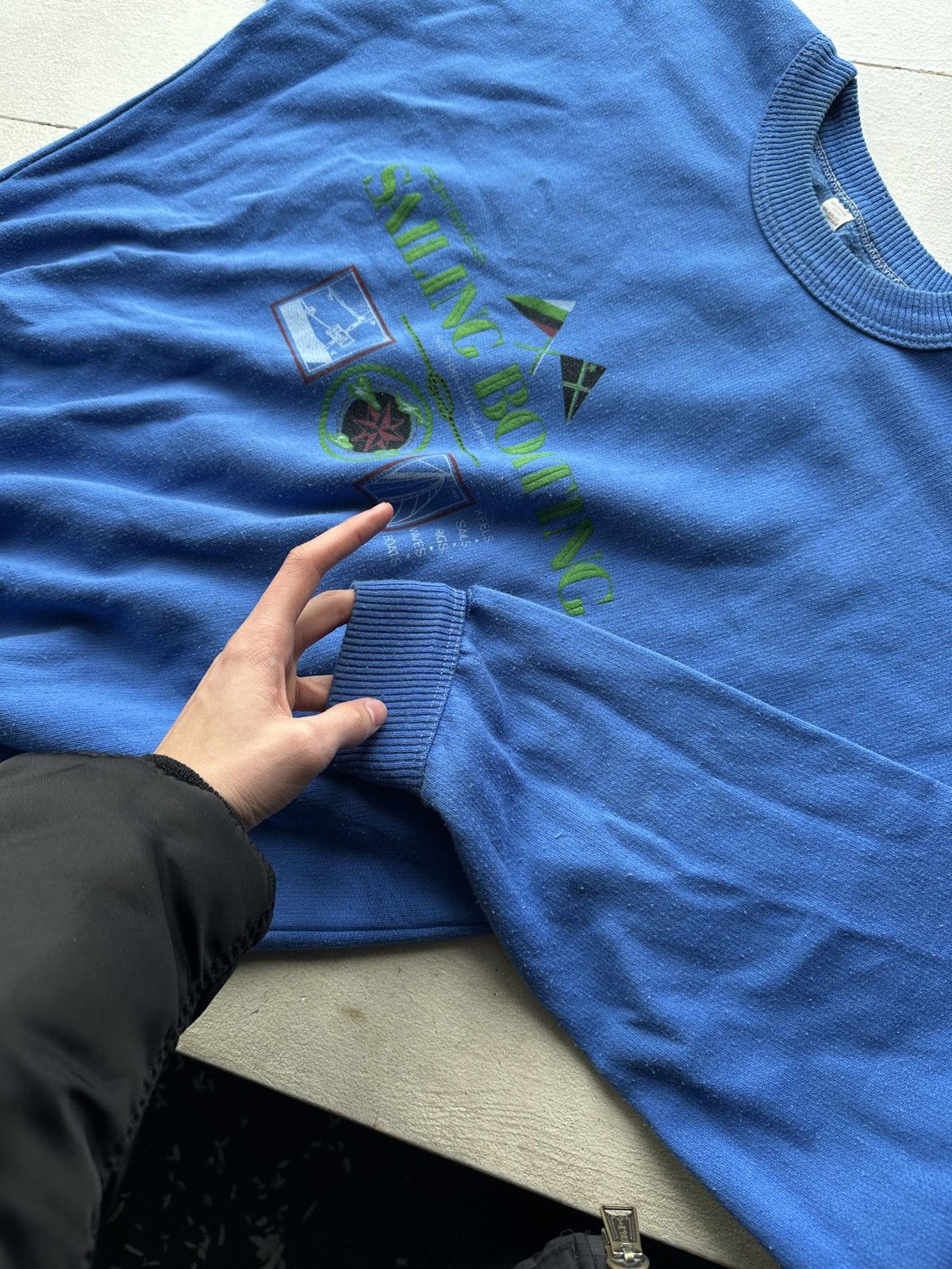 Vintage 🚨 YACHT CLUB BLUE VNTG SALLING BOATING RARE BIG LOGO Size US XL / EU 56 / 4 - 3 Thumbnail