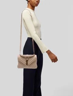 Saint Laurent Paris o1b1hav110225 Size: OS / College Medium Bag in Dark Beige Size ONE SIZE - 2 Thumbnail
