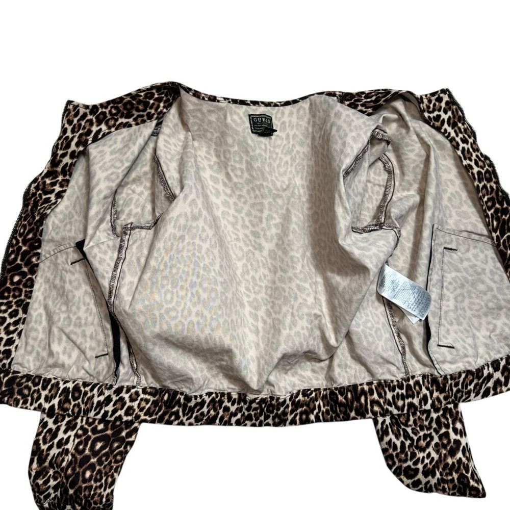 Guess GUESS Leopard-Print Cotton Bomber Jacket Size L Size L / US 10 / IT 46 - 5 Thumbnail