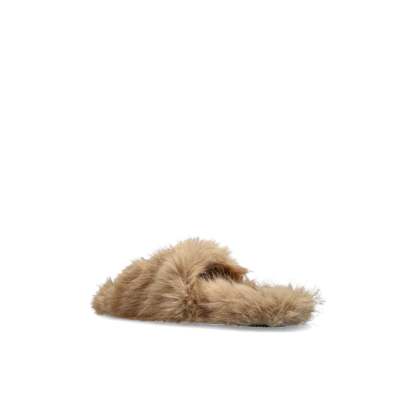 BALENCIAGA Furry Beige Shearling Open Mules New & Authentic