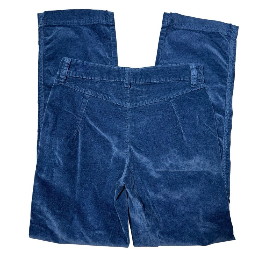 Free People New Free People High Time Velvet Kick Flare Crop Blue Pants Size 25" / US 0 / IT 36 - 6 Thumbnail