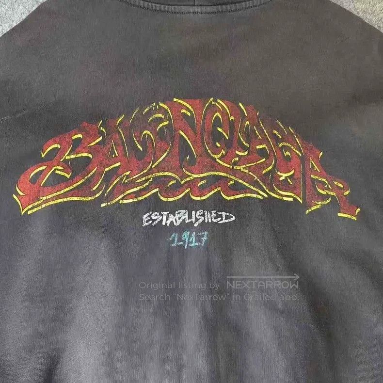 Balenciaga Balenciaga Black Flame Zipper Hoodie Jacket Size US S / EU 44-46 / 1 - 6 Thumbnail