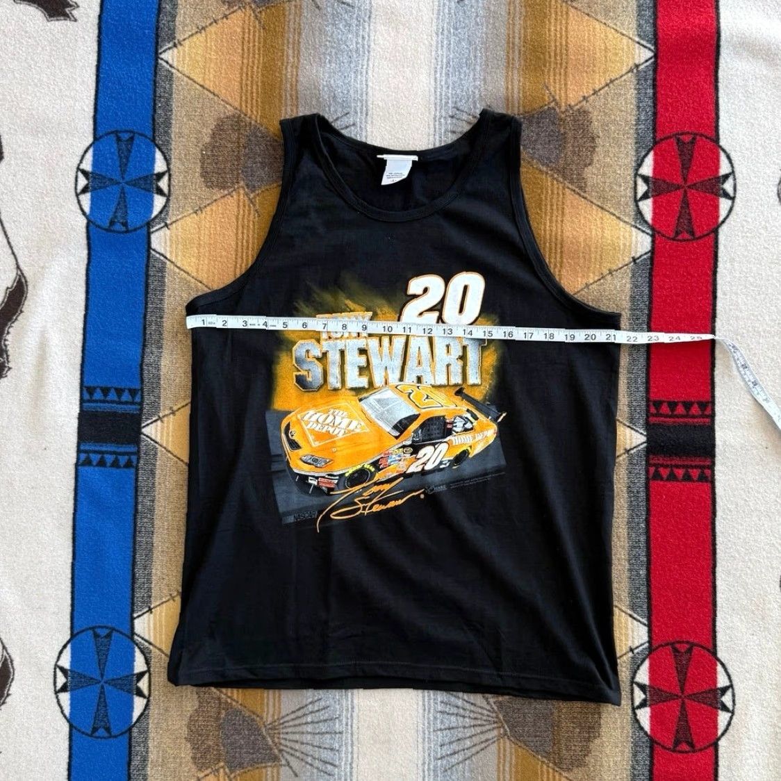 Chase Authentics VINTAGE Tony Stewart Home Depot NASCAR Tank Top Shirt L Men Black 90s Cars Sports Shirt Mens Tank Top Size US L / EU 52-54 / 3 - 6 Thumbnail