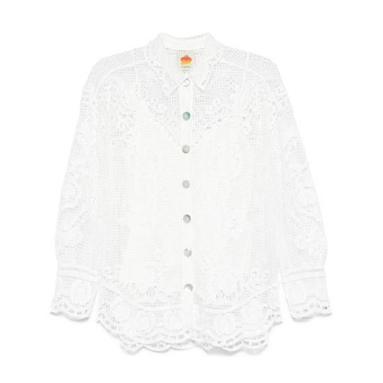 Farm Rio FARM RIO Women Shirts 329445 L0025 WHITE Size XS / US 0-2 / IT 36-38 - 1 Thumbnail