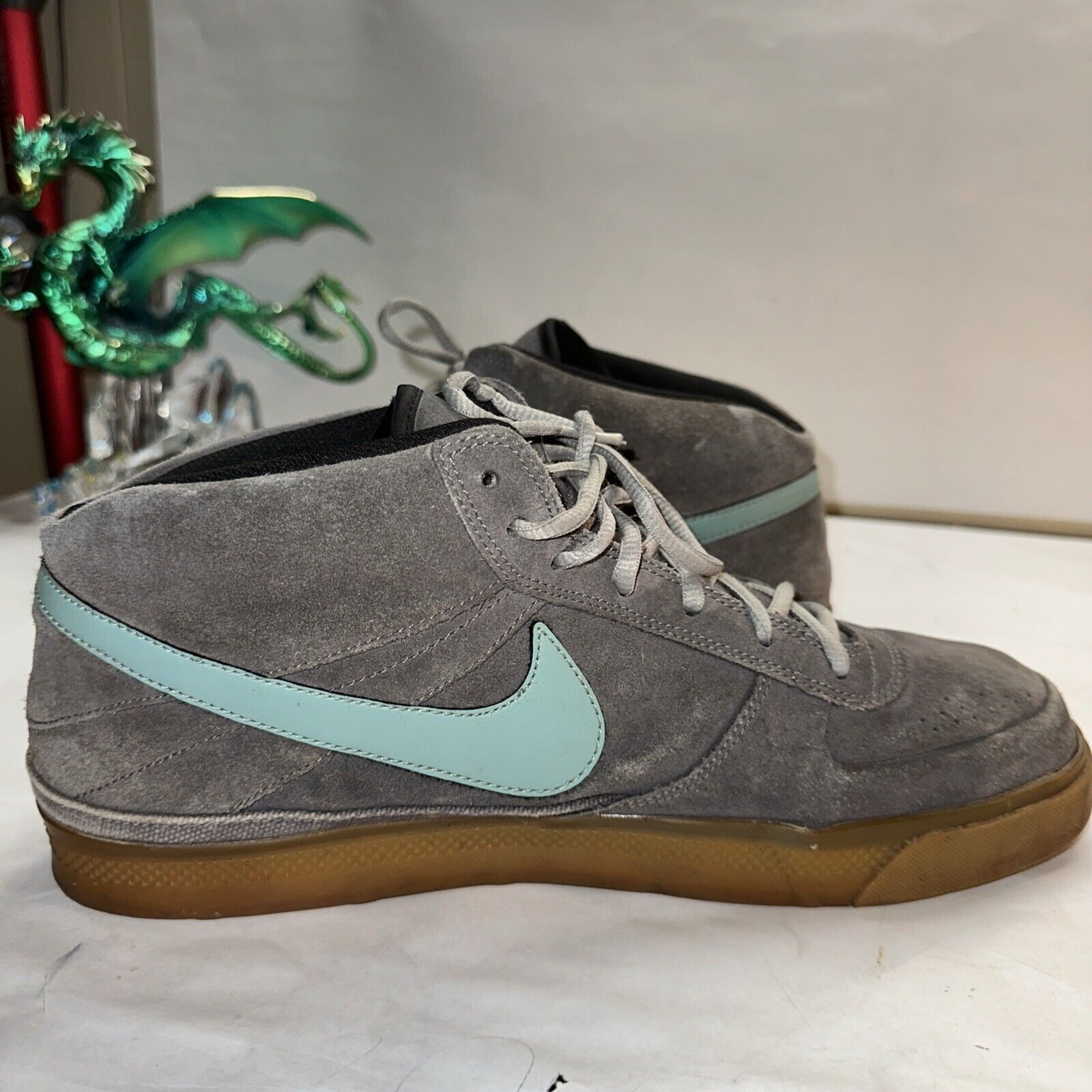 Nike Nike SB Mavrk Mid 6.0 Mens 8.5 Gray Blue Shoes Sneakers Sued Size US 8.5 / EU 41-42 - 8 Thumbnail
