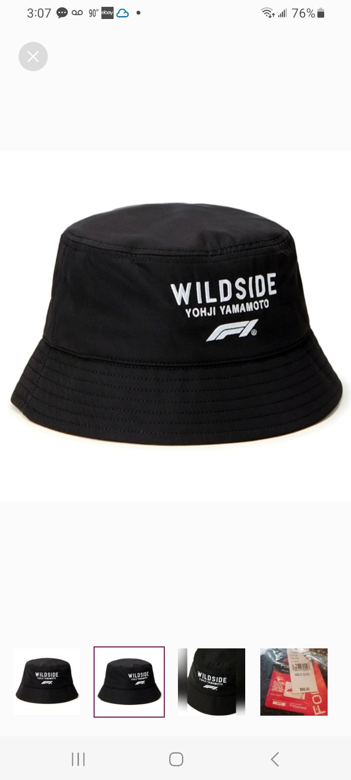 Other Formula 1 x Wildside Yohji Yamamoto Bucket Hat Size 38 - 2 Thumbnail