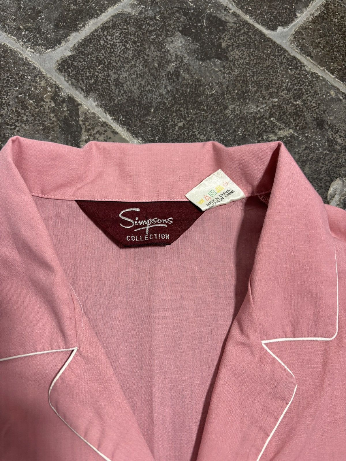 Vintage Vintage Pajamas Set 80s Pyjamas Matching Two Piece Suit Pink Size US 34 / EU 50 - 4 Thumbnail