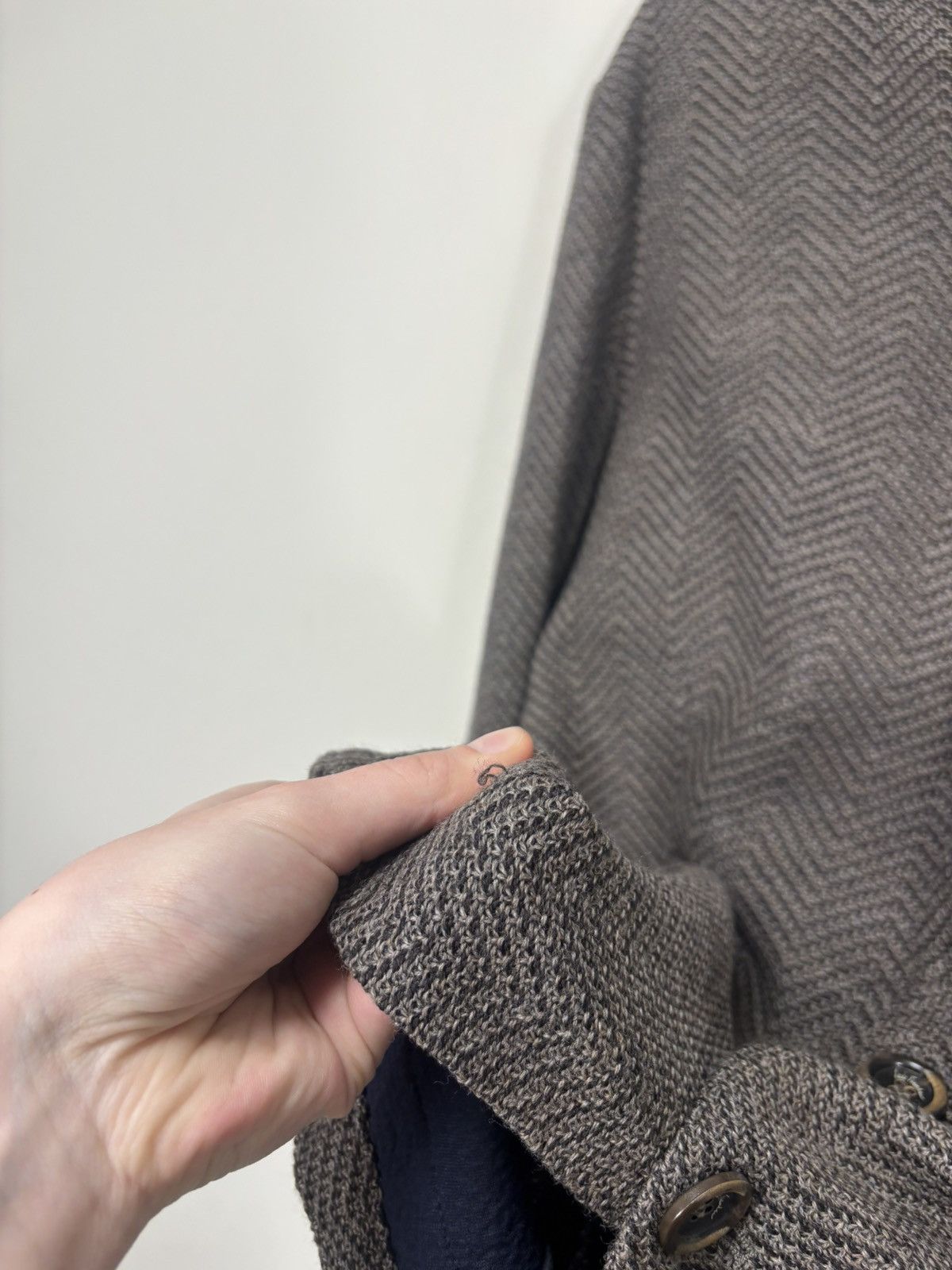 Other Luis Trenker Men’s Herringbone Brown Wool Collar Jacket Size US L / EU 52-54 / 3 - 13 Thumbnail