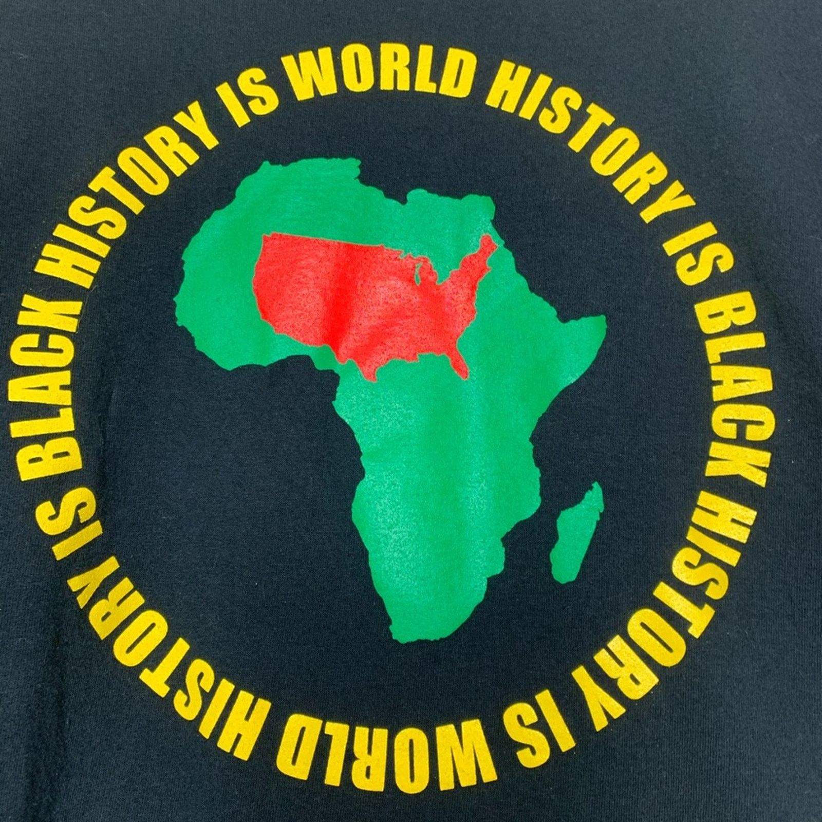 Gildan Black History is World History Graphic Tee Unisex Large Size L / US 10 / IT 46 - 9 Thumbnail
