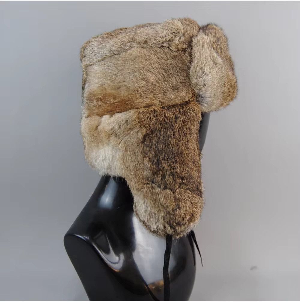 Japanese Brand Size M Winter Season Streetwear Russian Rabbit Fur Ushanka Size ONE SIZE - 7 Thumbnail