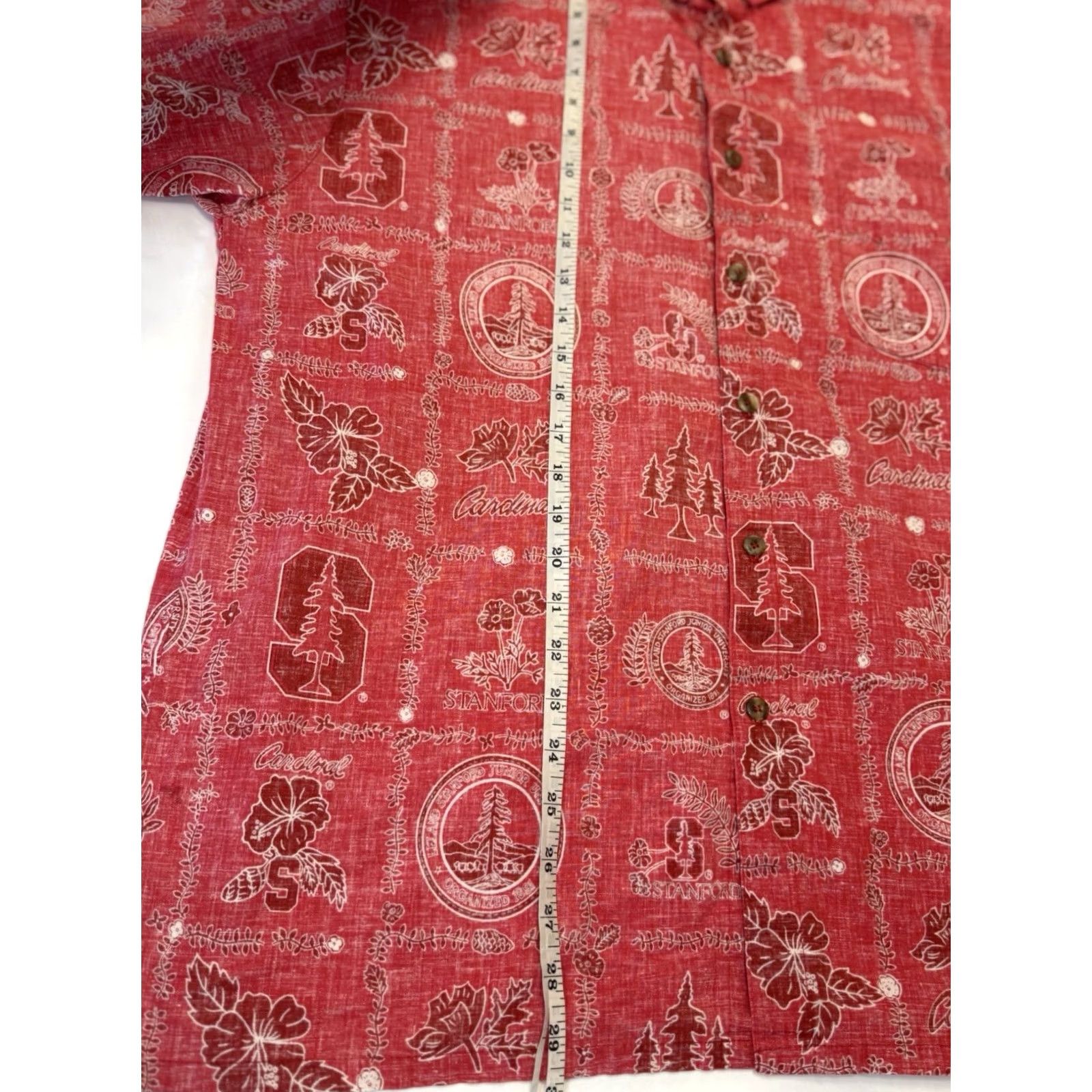 Vintage Ke Nui Hawaiian Shirt Mens XL Red Button Up Stanford University Outdoor Casual Size US XL / EU 56 / 4 - 6 Thumbnail