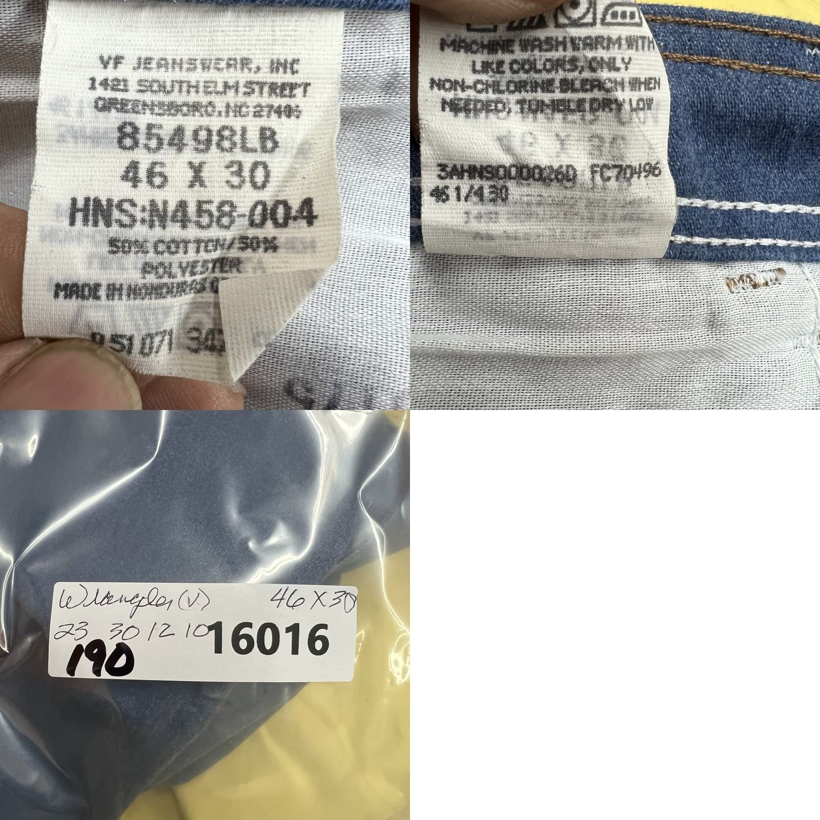 Wrangler VINTAGE Wrangler Jeans Men’s SZ 46 Denim Blue 5-Pocket Straight Leg High Rise Wrangler Rugged Wear Denim Jean Mens – 30 Inseam, Cotton Poly Blend Size US 30 / EU 46 - 8 Thumbnail